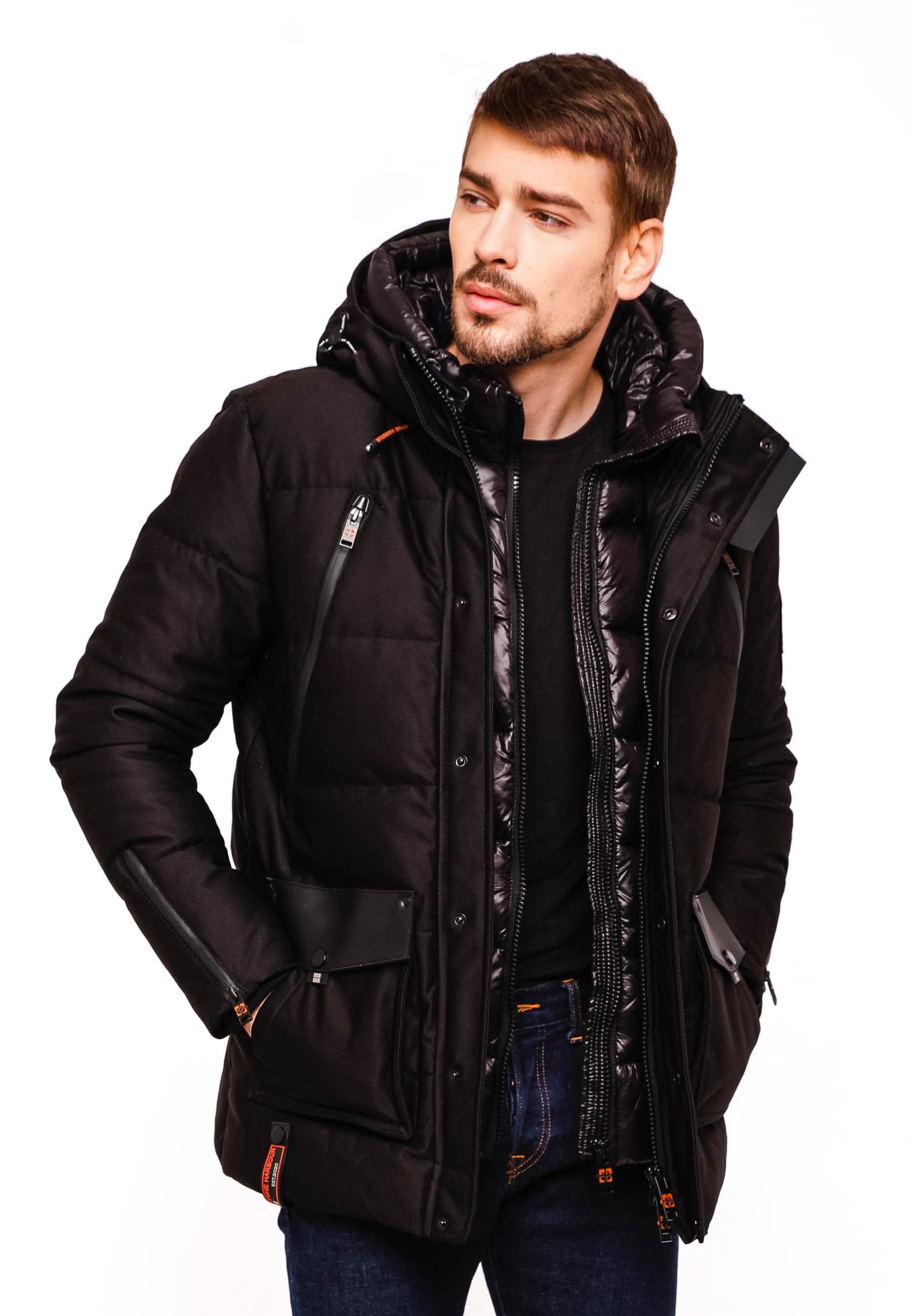 Kurzer Winterparka mit Kapuze "Mitjaa" Black