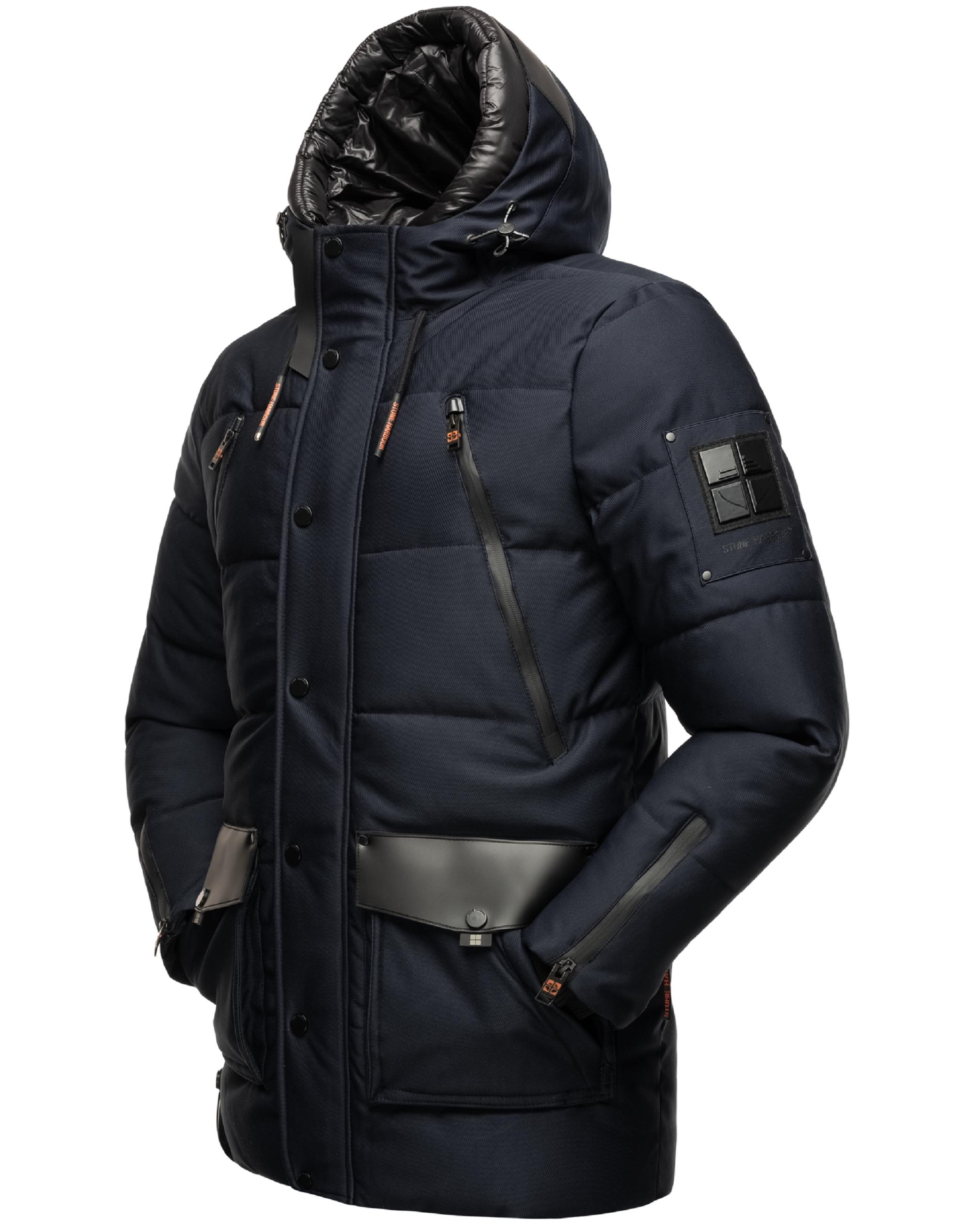 Kurzer Winterparka mit Kapuze "Mitjaa" Navy