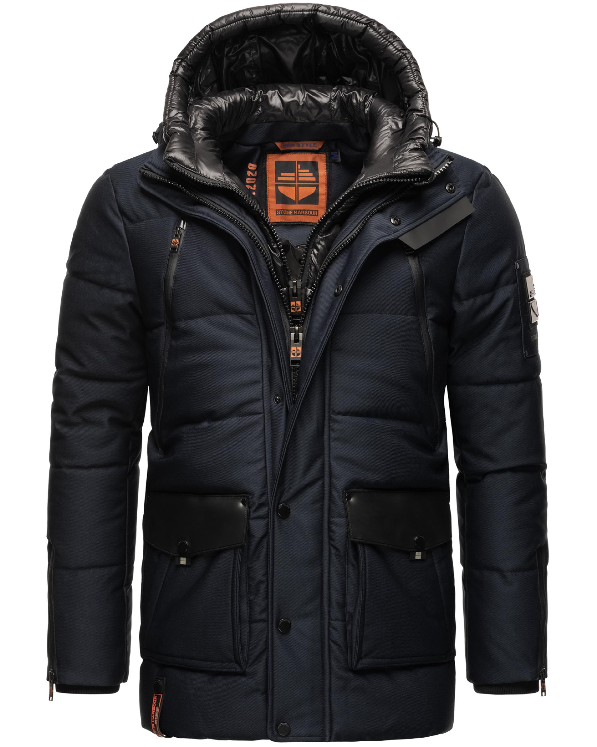 Kurzer Winterparka mit Kapuze "Mitjaa" Navy