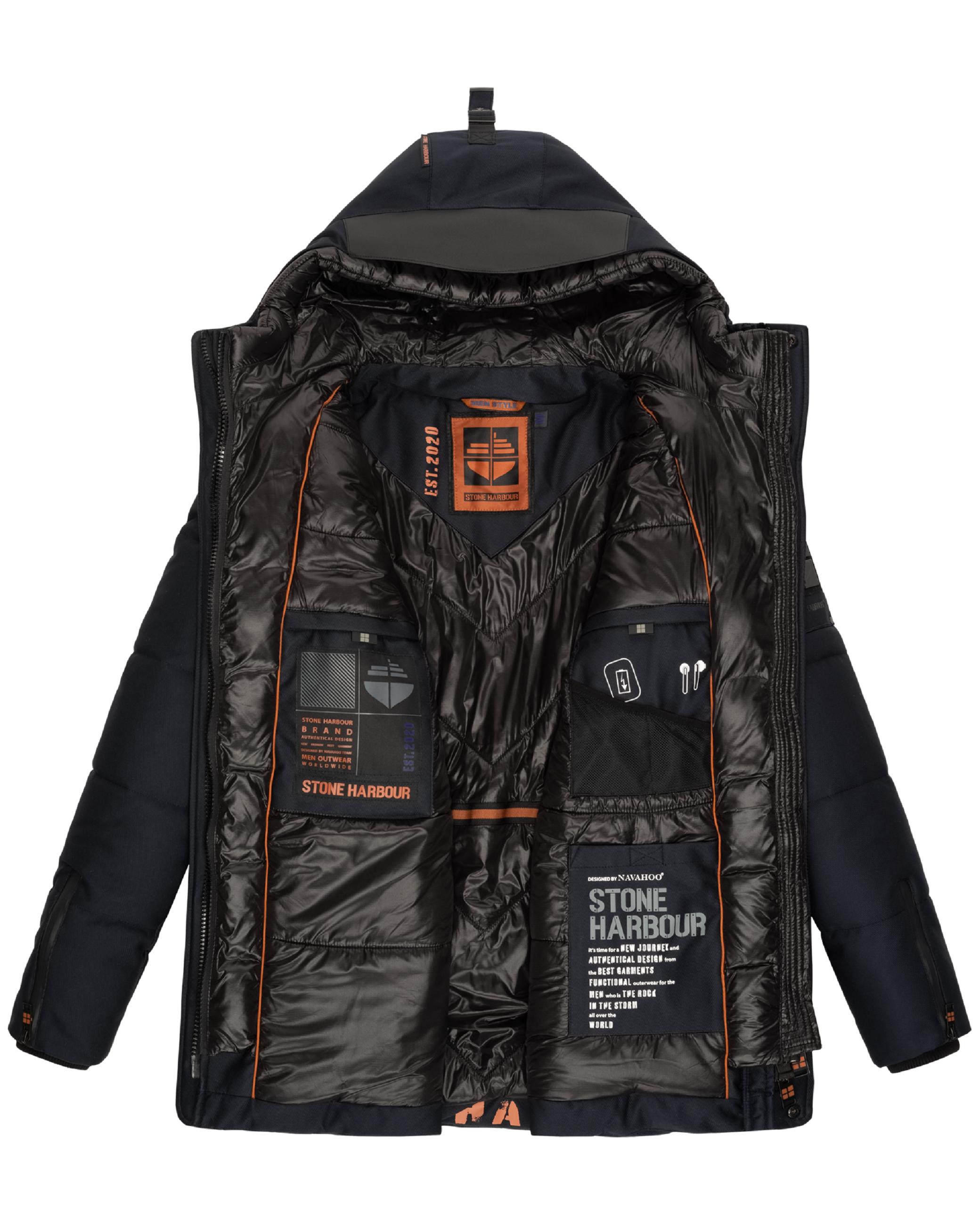 Kurzer Winterparka mit Kapuze "Mitjaa" Navy