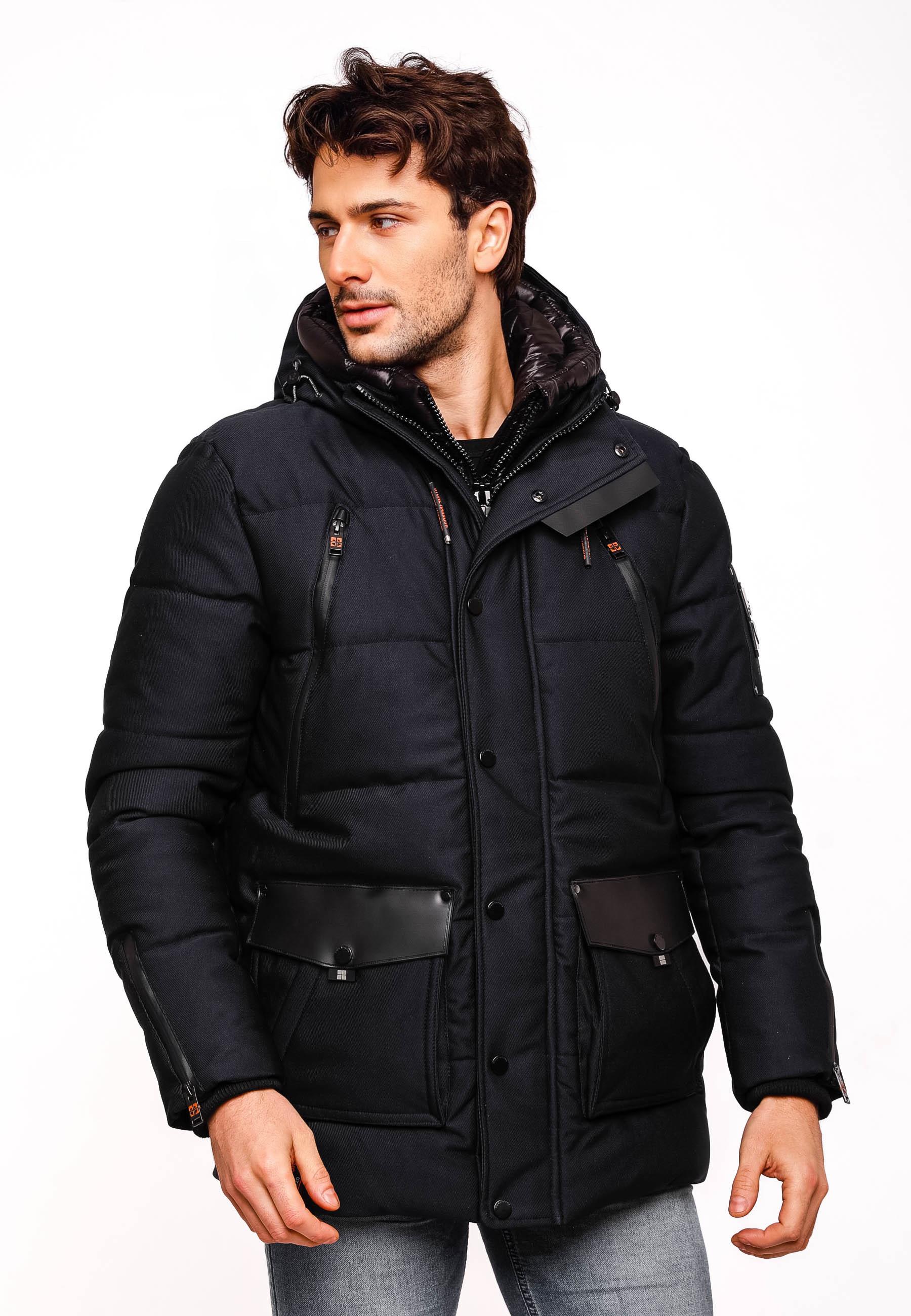 Kurzer Winterparka mit Kapuze "Mitjaa" Navy