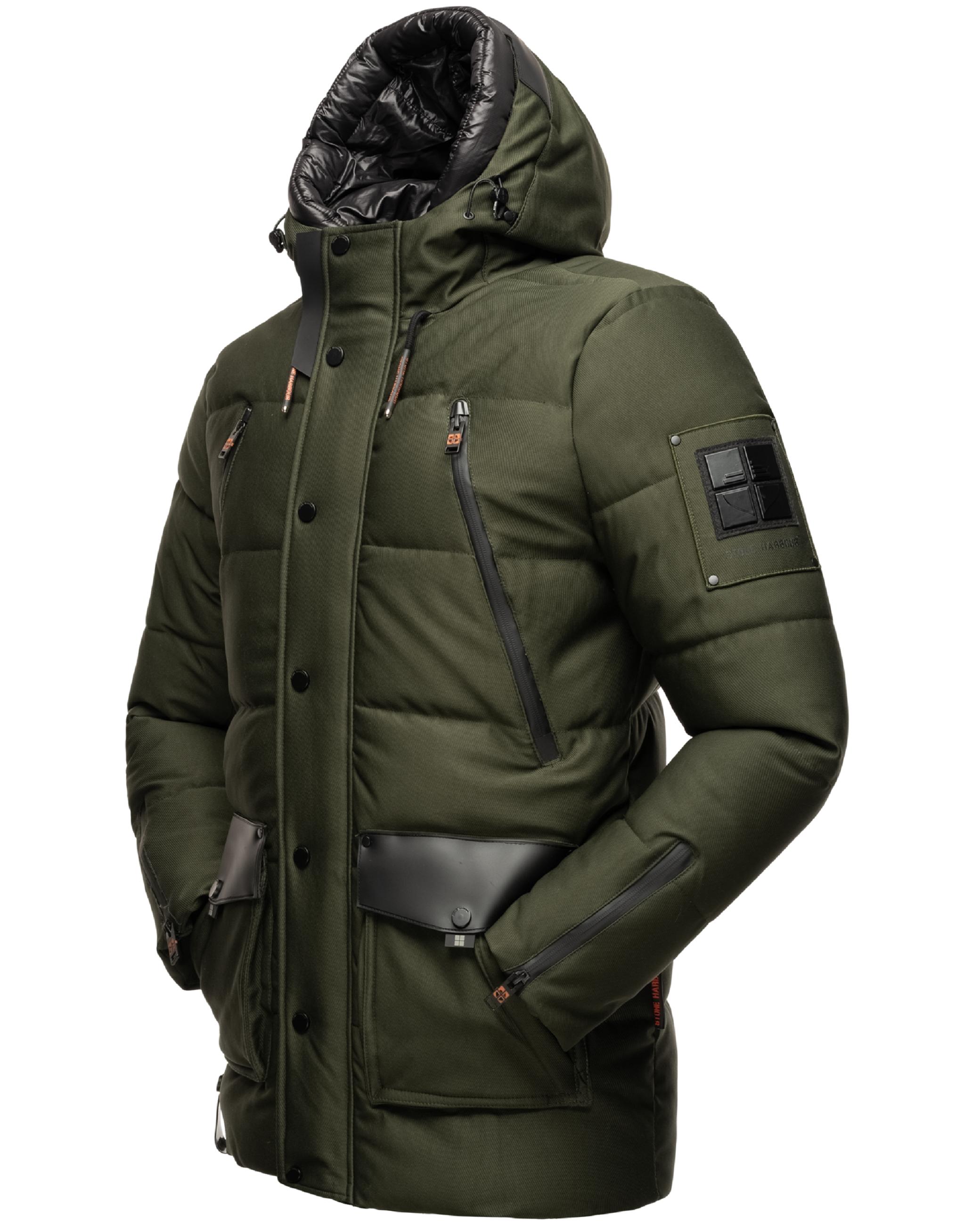 Kurzer Winterparka mit Kapuze "Mitjaa" Olive