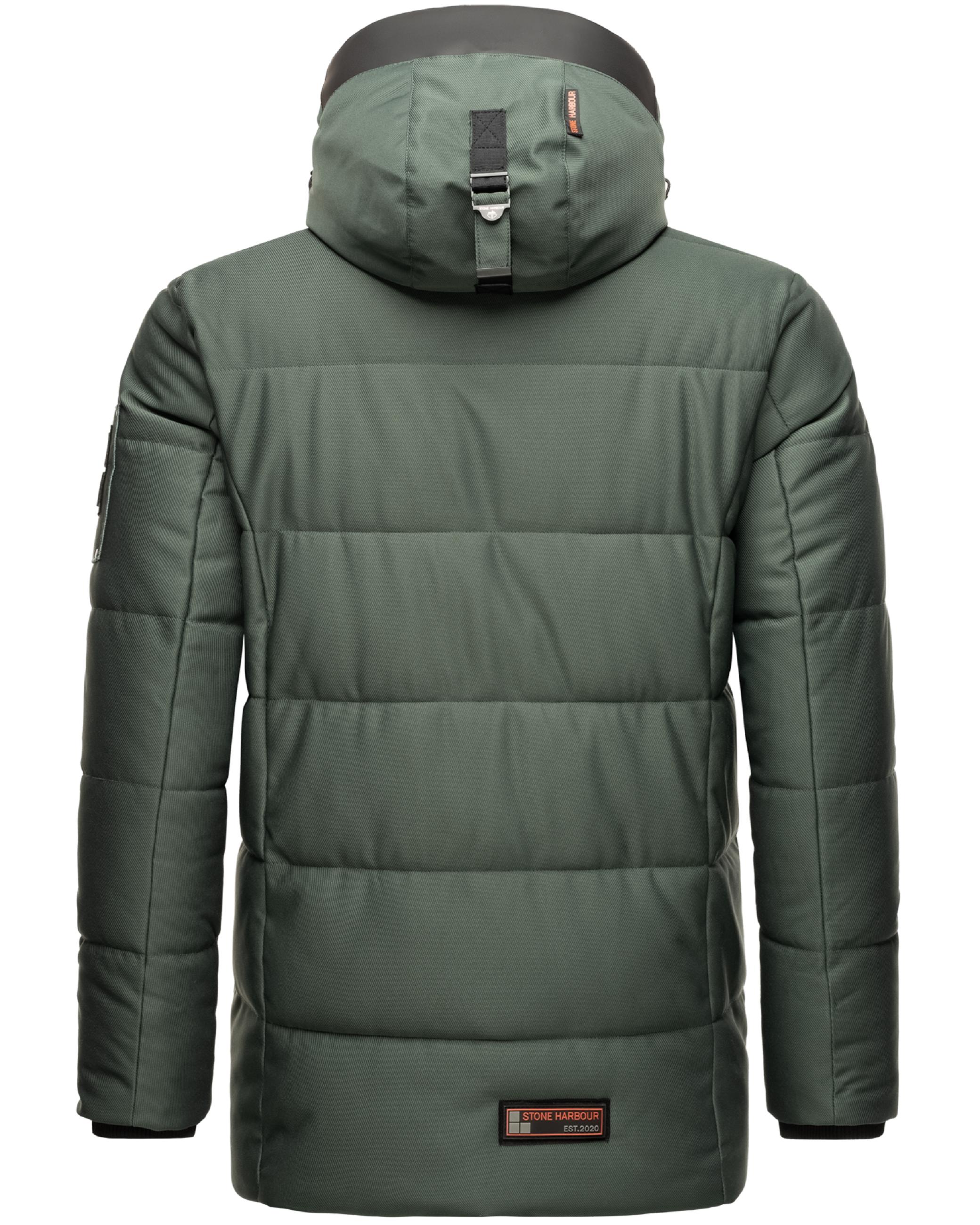 Kurzer Winterparka mit Kapuze "Mitjaa" Stone Green