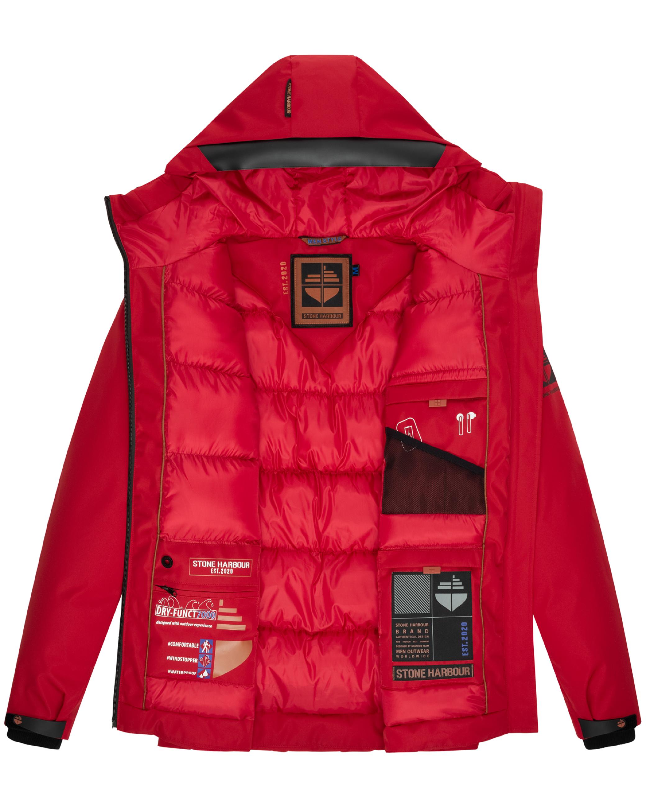 Winterjacke mit Kapuze "Moagaa" Chili Red