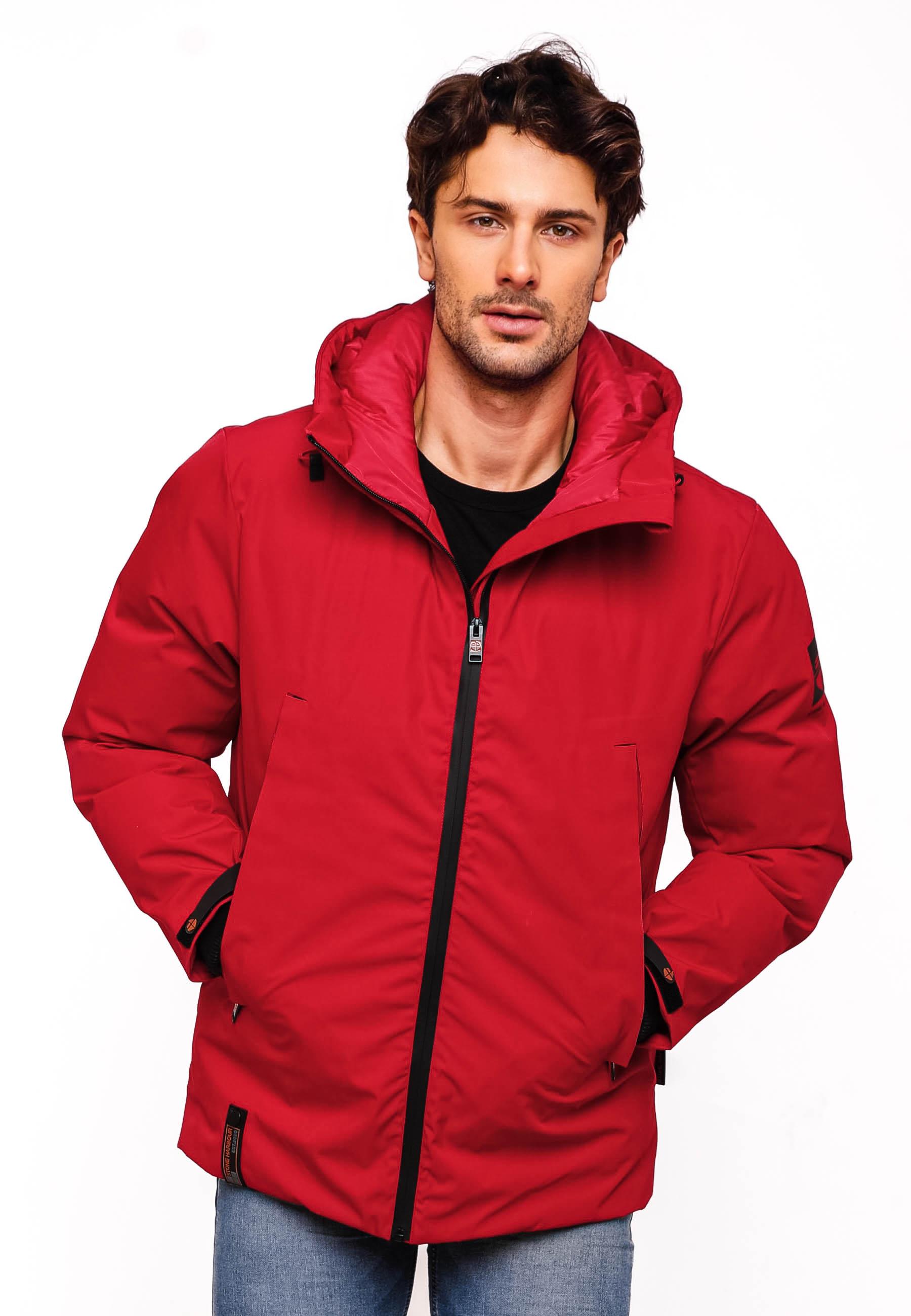 Winterjacke mit Kapuze "Moagaa" Chili Red