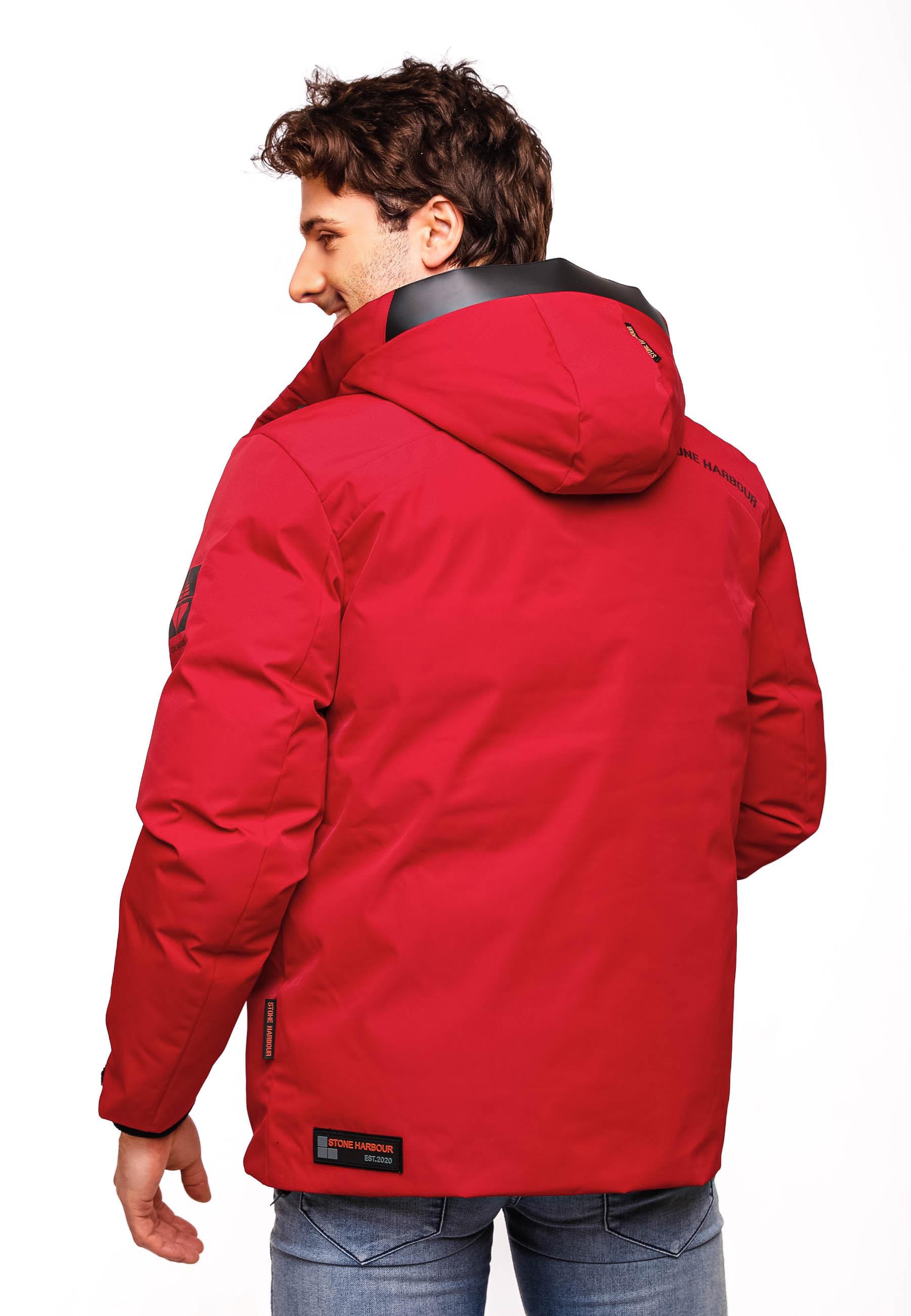 Winterjacke mit Kapuze "Moagaa" Chili Red