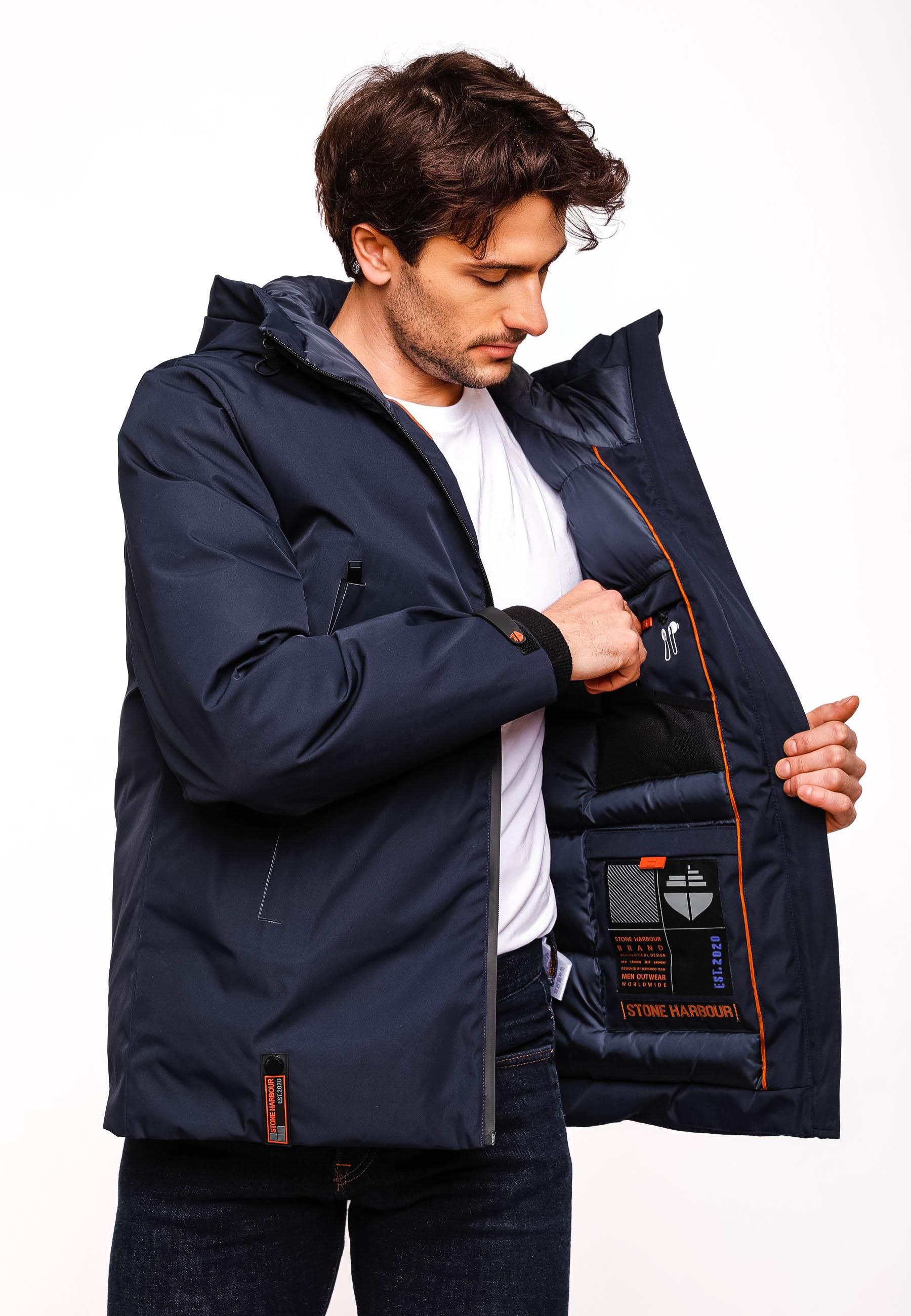 Winterjacke mit Kapuze "Moagaa" Navy