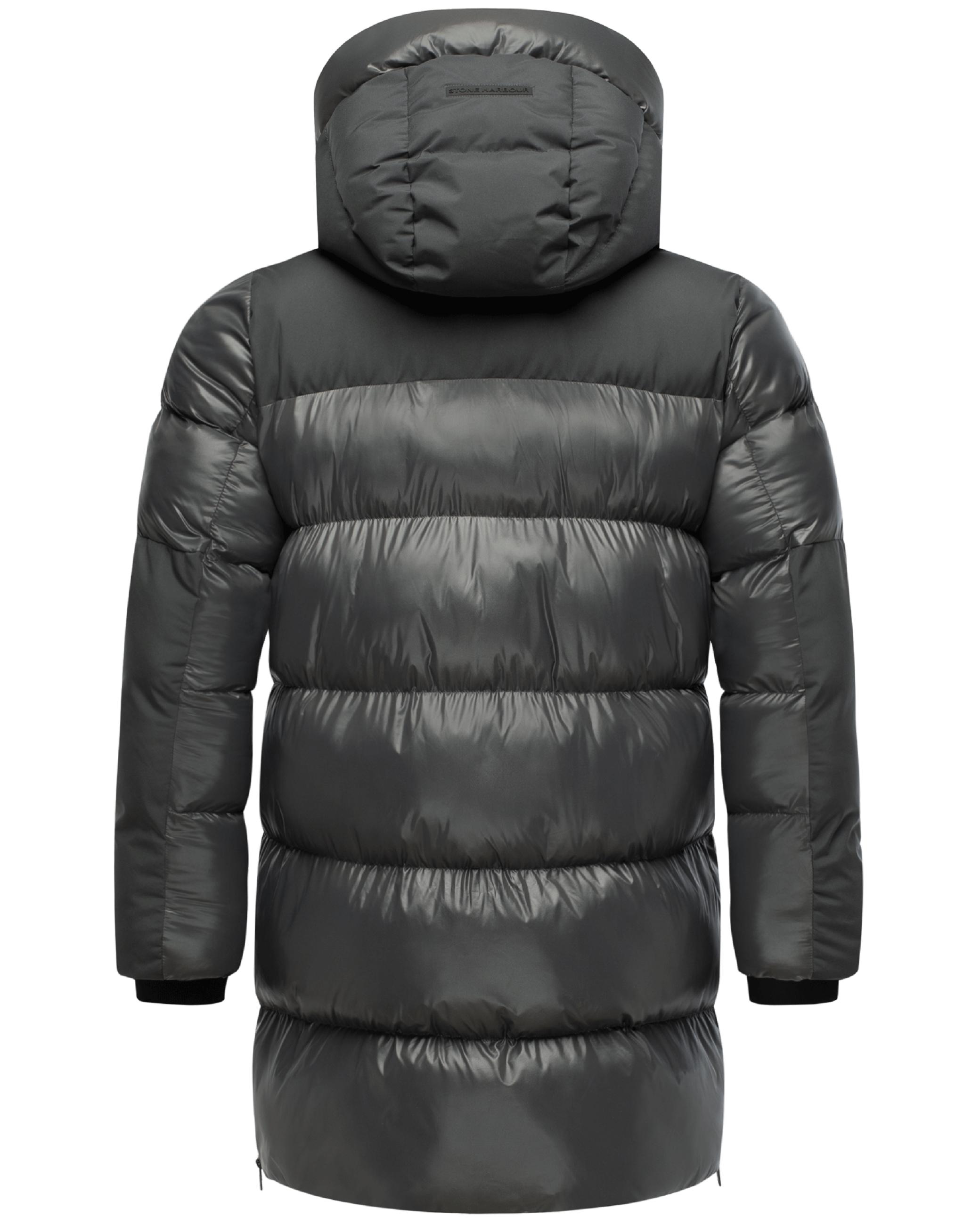STONE HARBOUR Herren Winter Steppjacke mit Kapuze "Nelioon XX" Anthracite