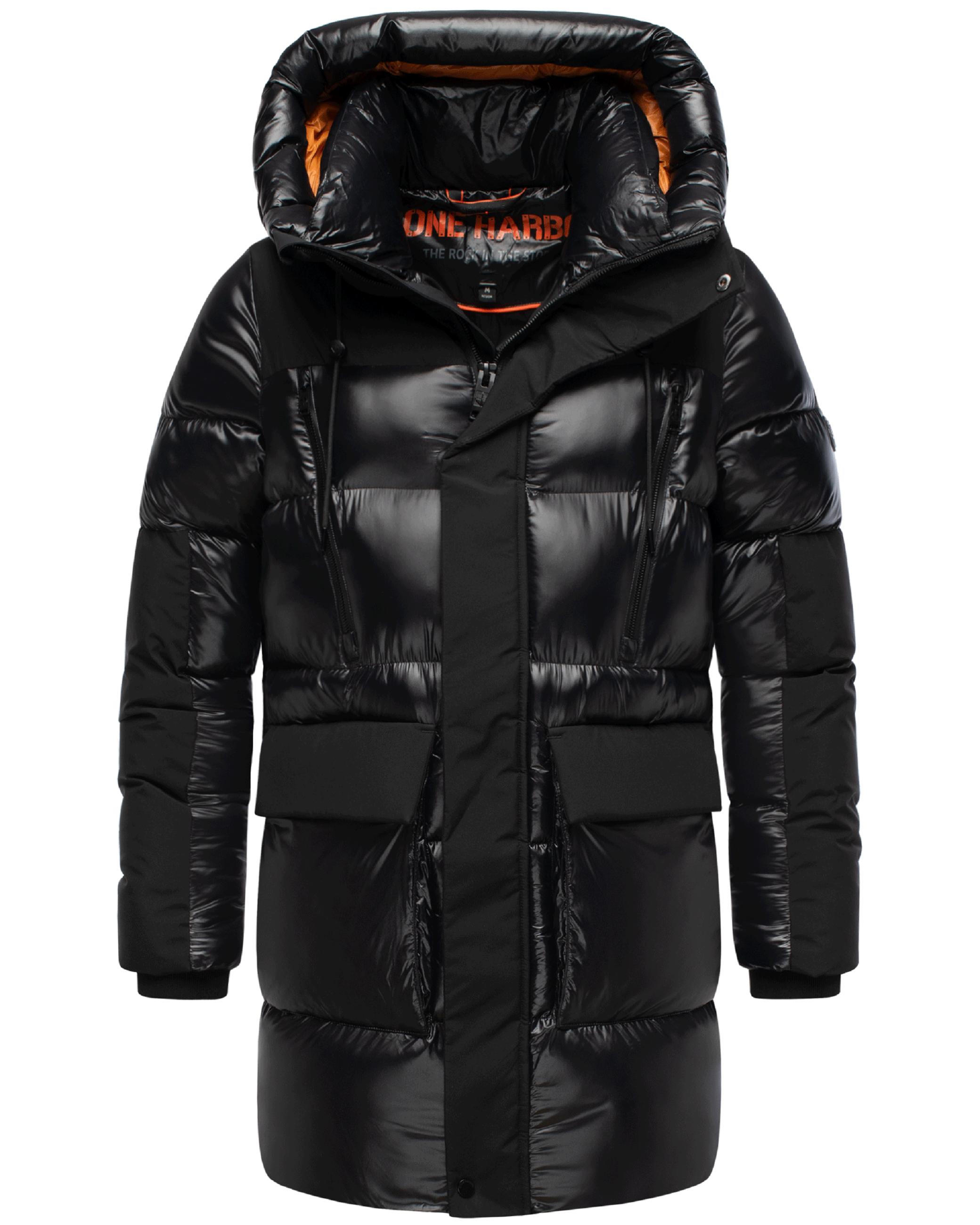 STONE HARBOUR Herren Winter Steppjacke mit Kapuze "Nelioon XX" Black