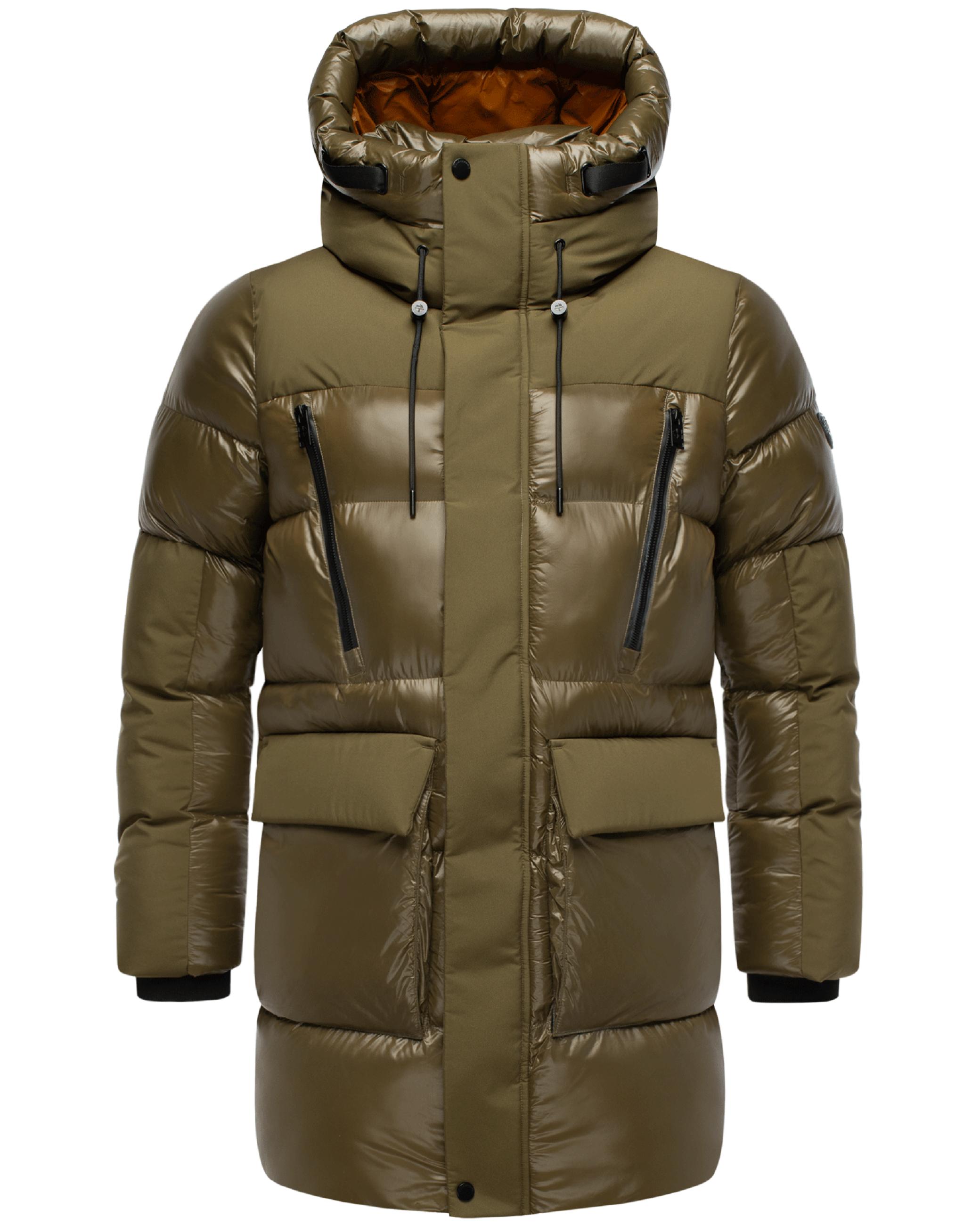STONE HARBOUR Herren Winter Steppjacke mit Kapuze "Nelioon XX" Khaki