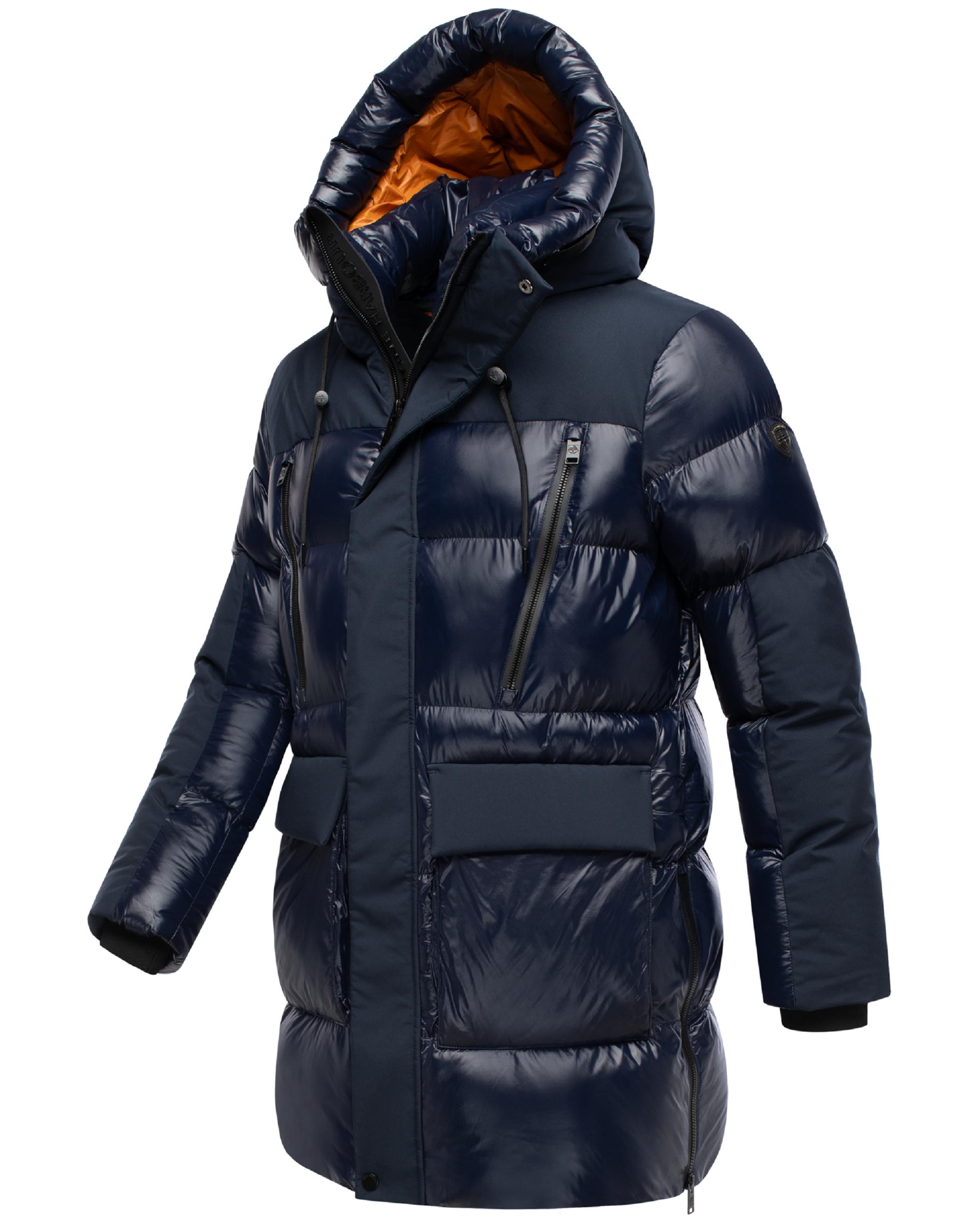 STONE HARBOUR Herren Winter Steppjacke mit Kapuze "Nelioon XX" Navy