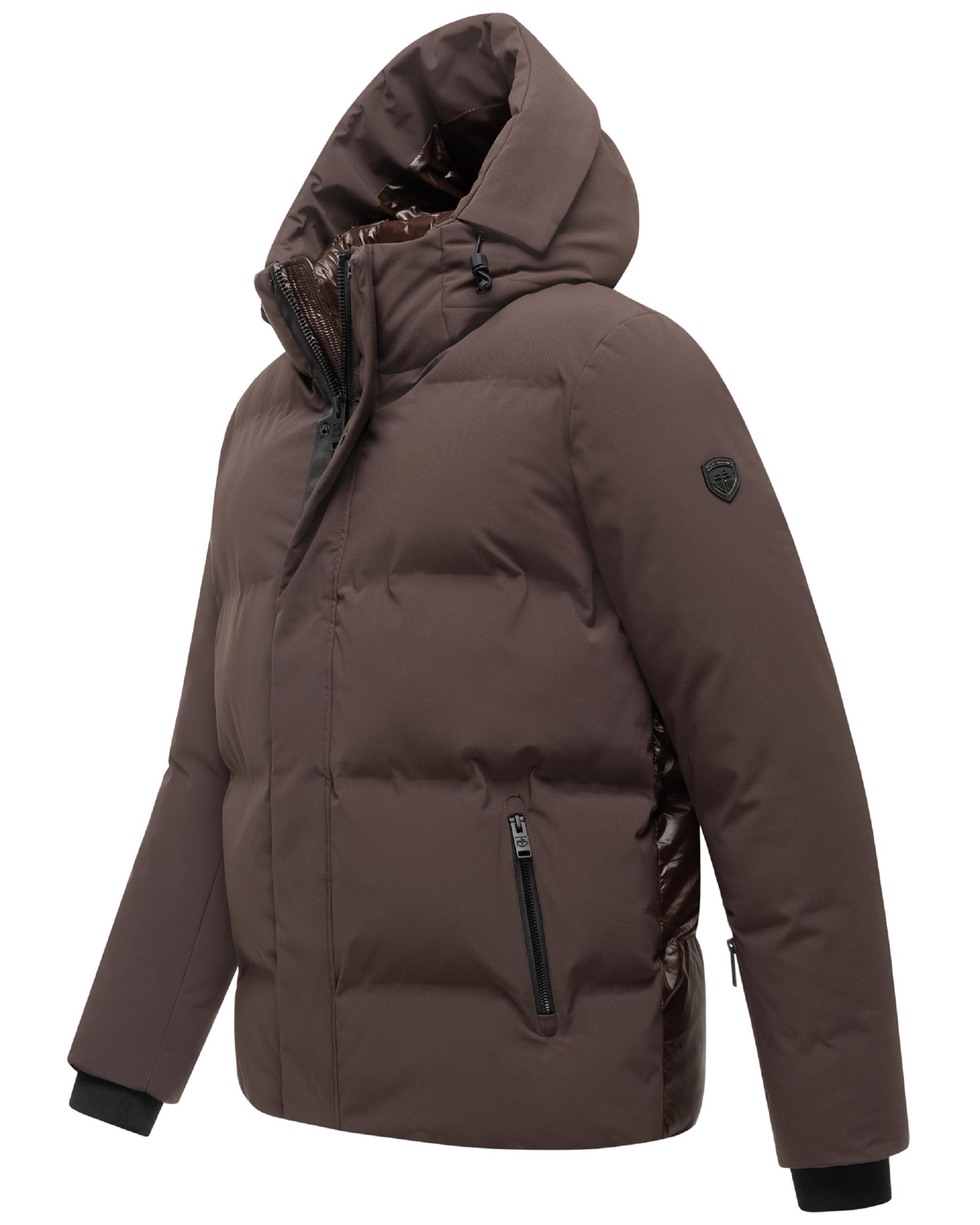 Winterjacke mit Matt-Glanz-Kontrast "Nerioo XX" Dark Brown
