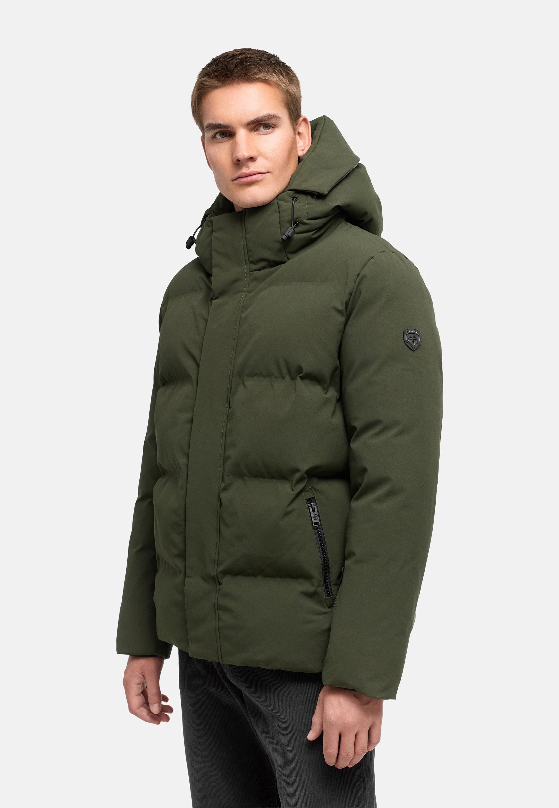 Winterjacke mit Matt-Glanz-Kontrast "Nerioo XX" Dark Olive