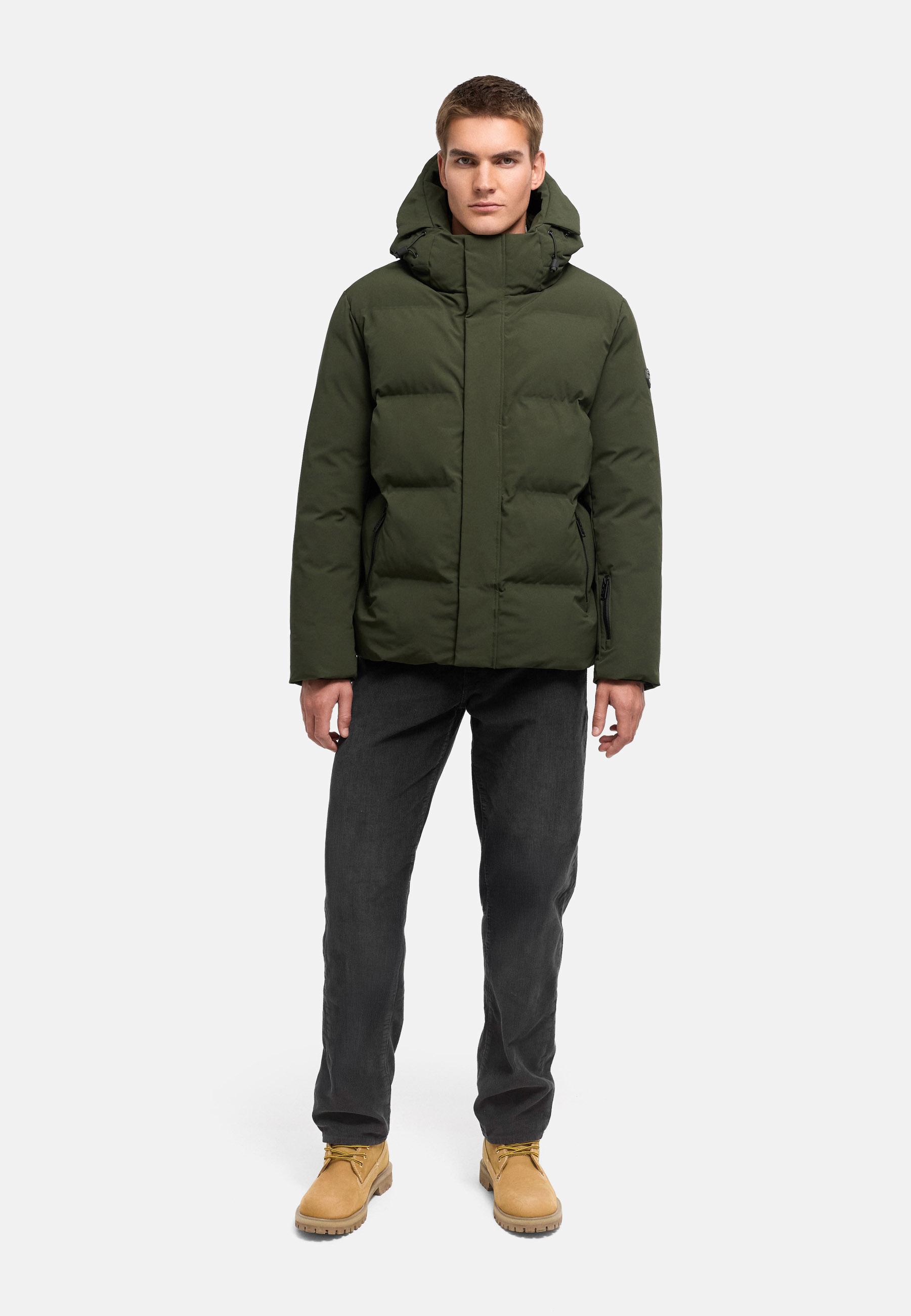 Winterjacke mit Matt-Glanz-Kontrast "Nerioo XX" Dark Olive