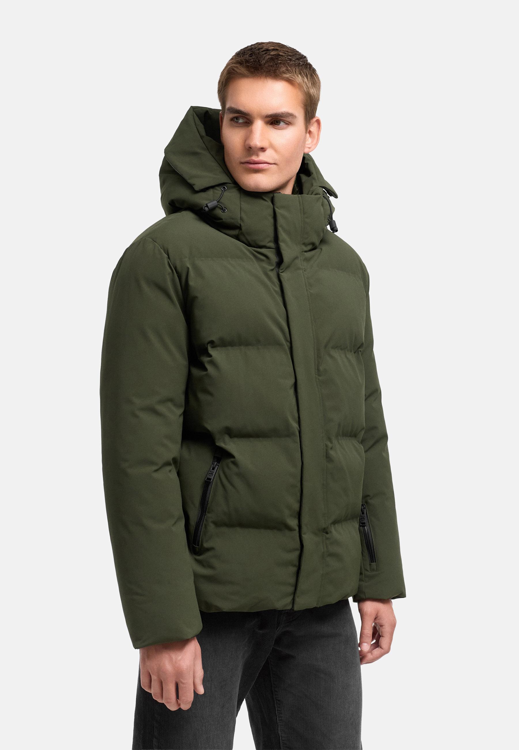 Winterjacke mit Matt-Glanz-Kontrast "Nerioo XX" Dark Olive