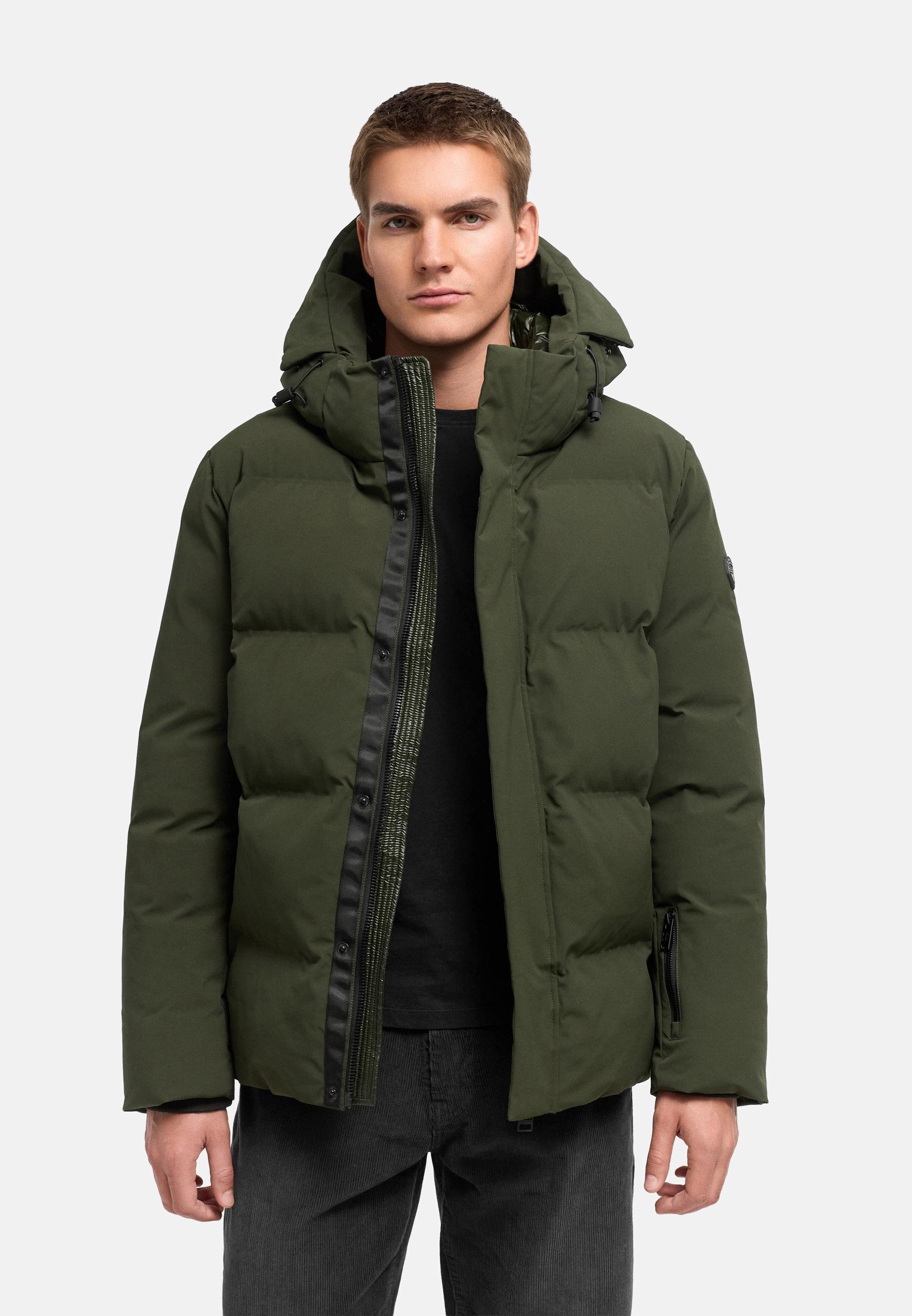 Winterjacke mit Matt-Glanz-Kontrast "Nerioo XX" Dark Olive