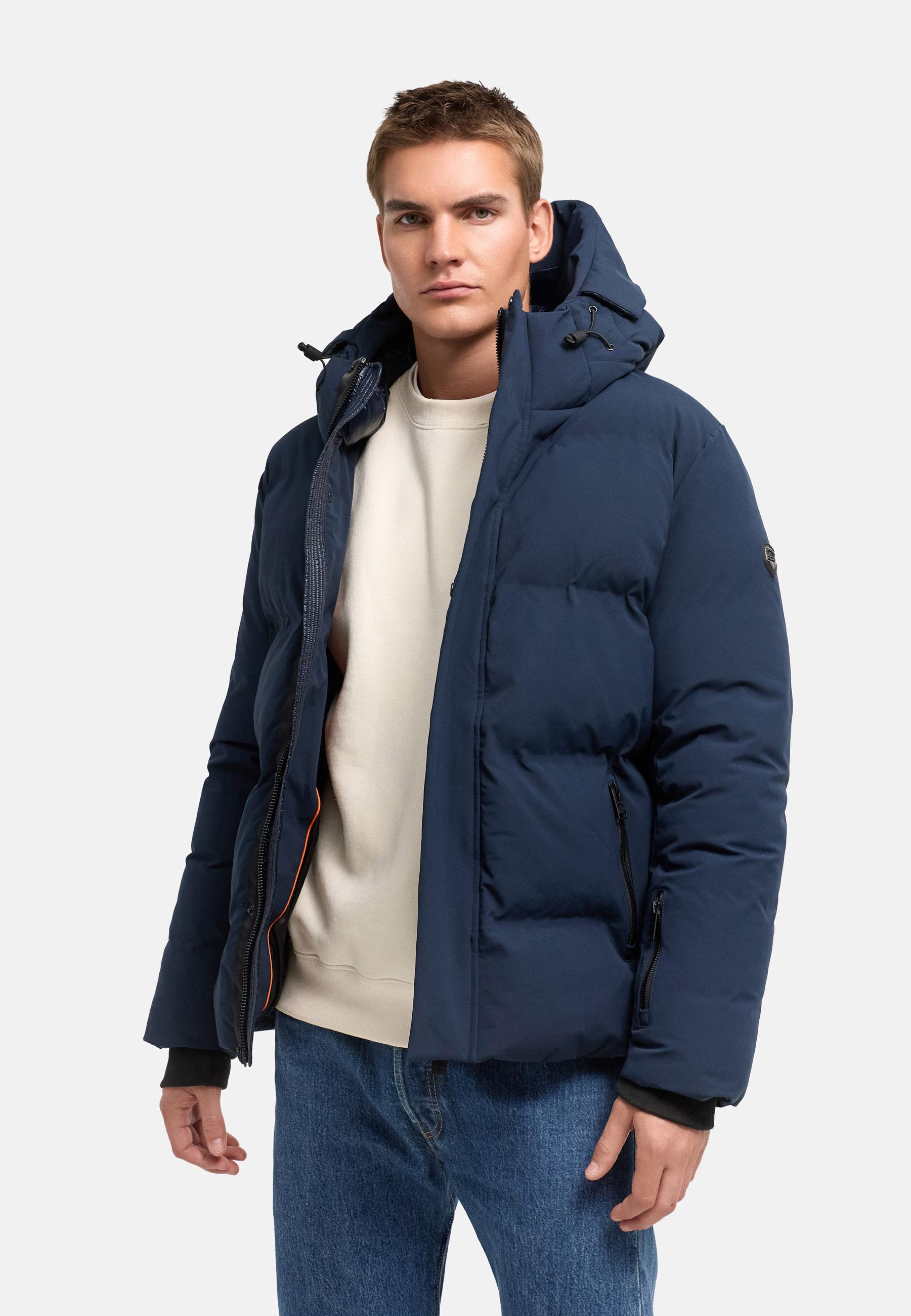 Winterjacke mit Matt-Glanz-Kontrast "Nerioo XX" Navy