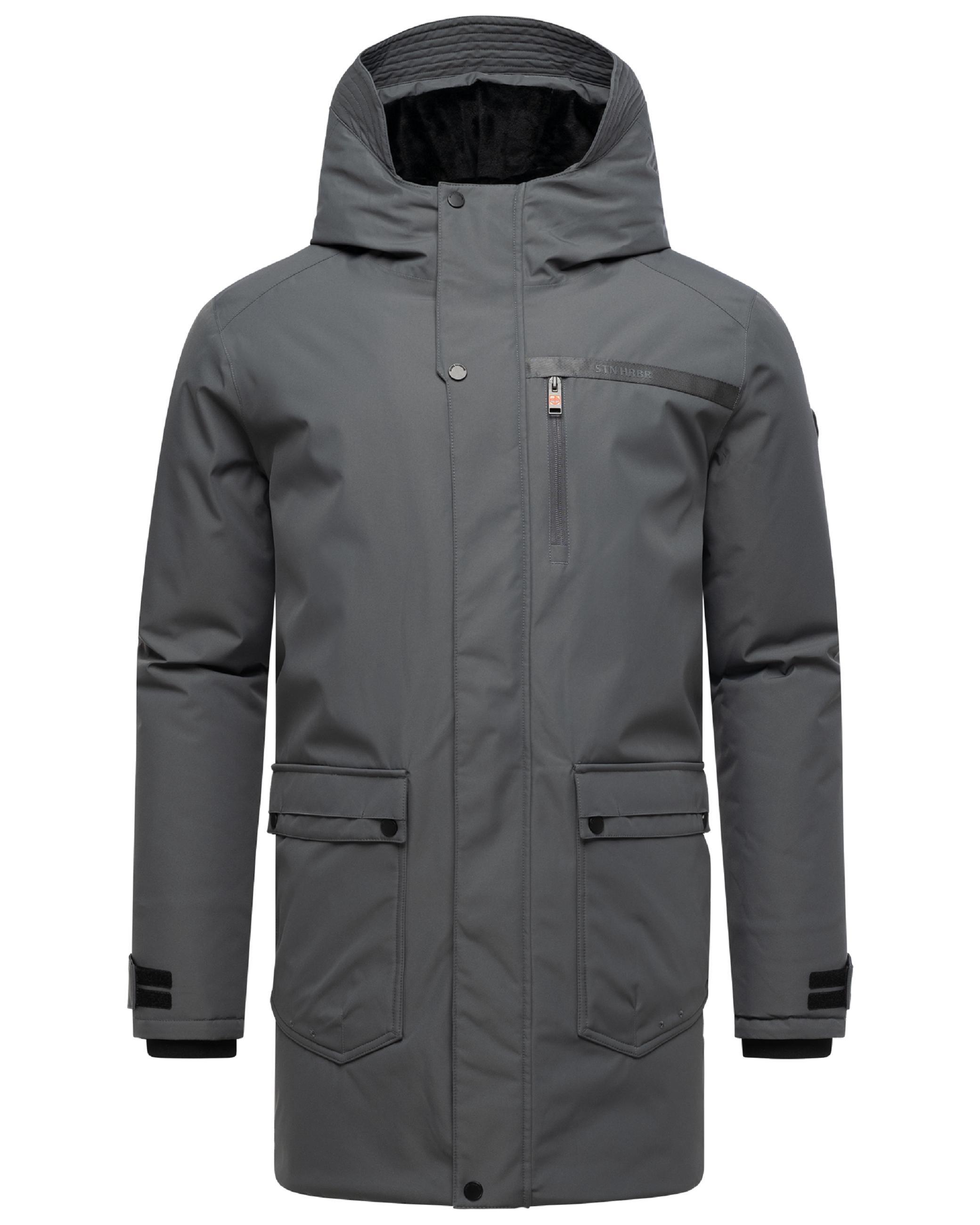 Winterparka mit Teddyfleece gefütterter Kapuze "Netaan XX" Anthracite