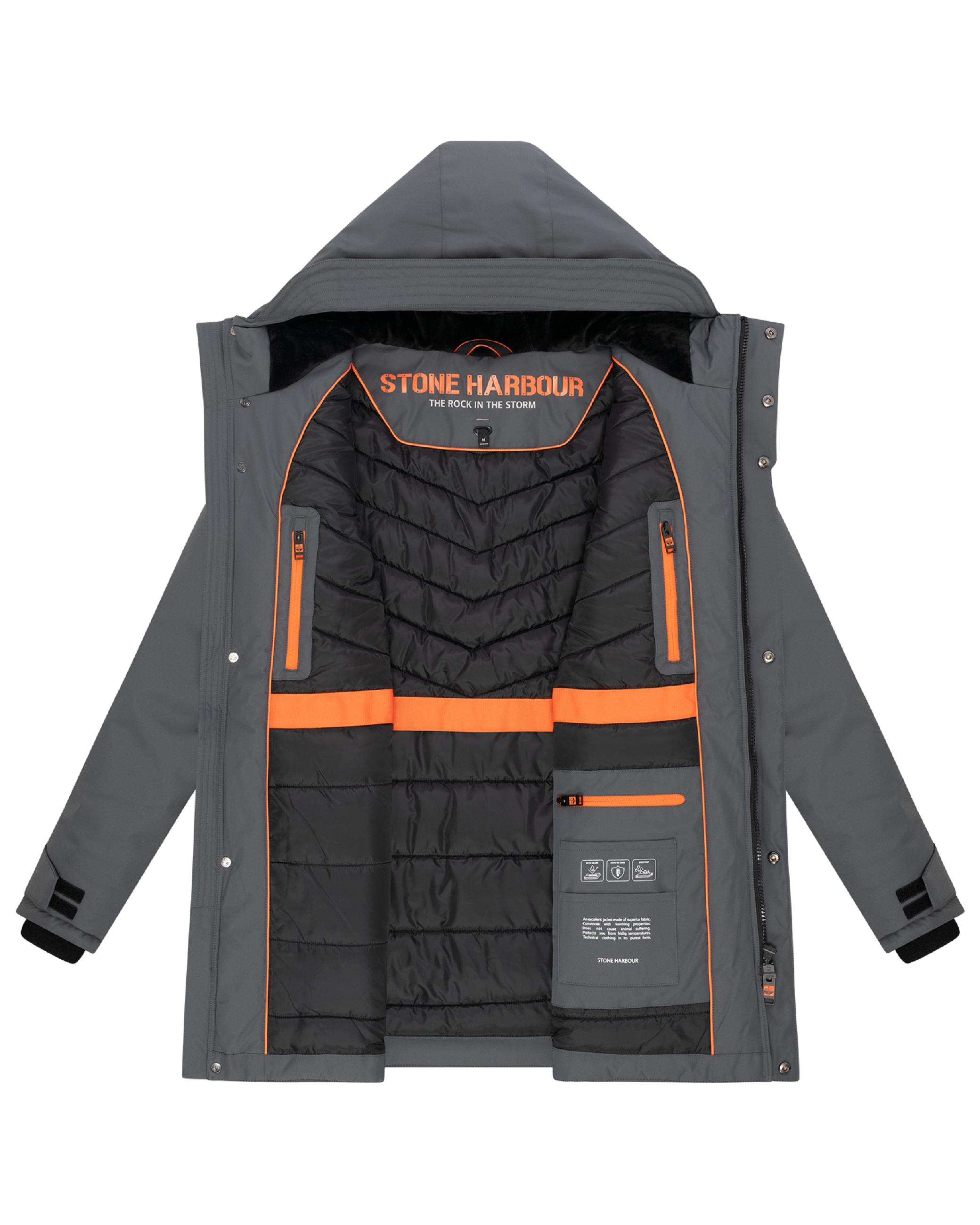 Winterparka mit Teddyfleece gefütterter Kapuze "Netaan XX" Anthracite