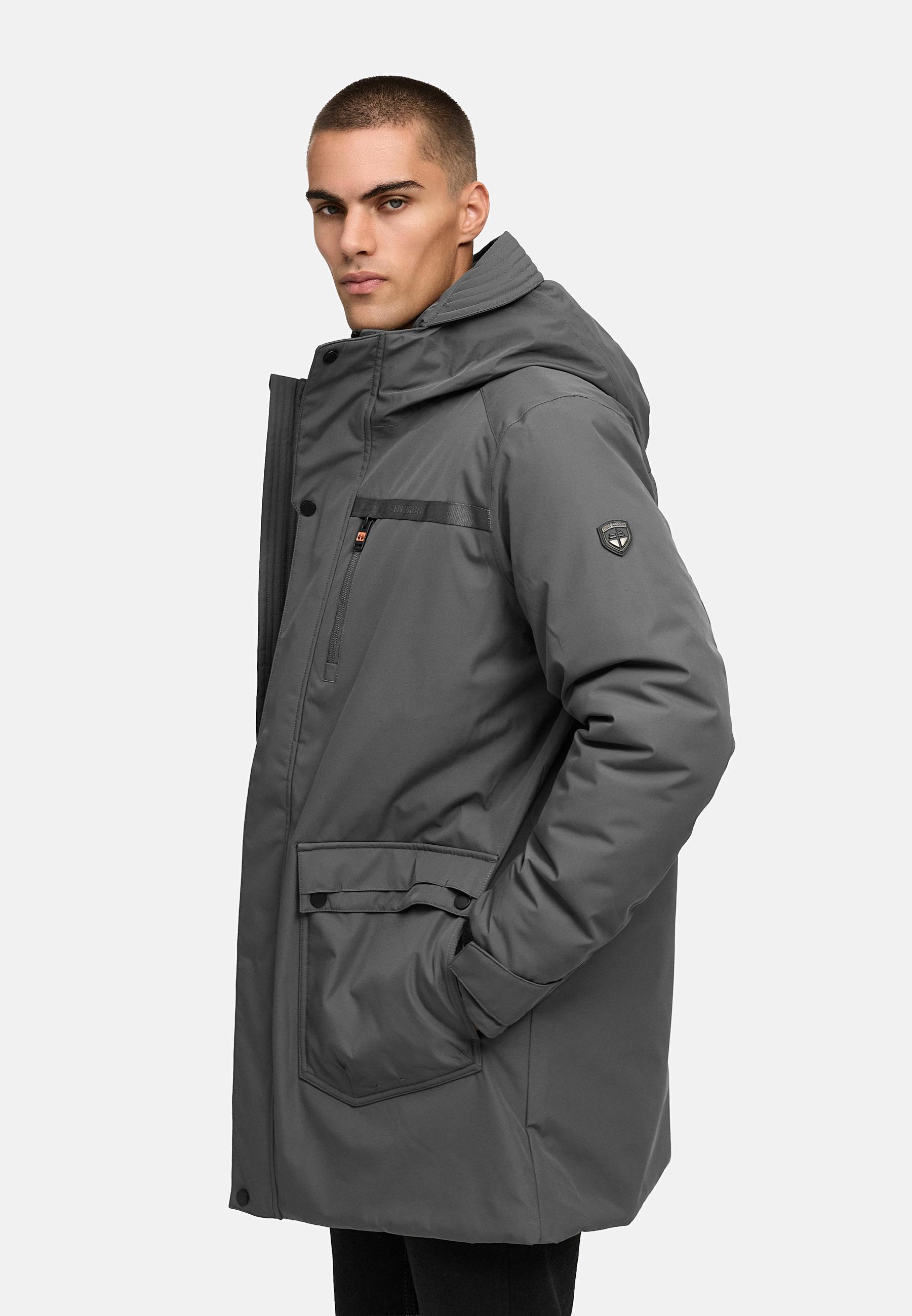 Winterparka mit Teddyfleece gefütterter Kapuze "Netaan XX" Anthracite