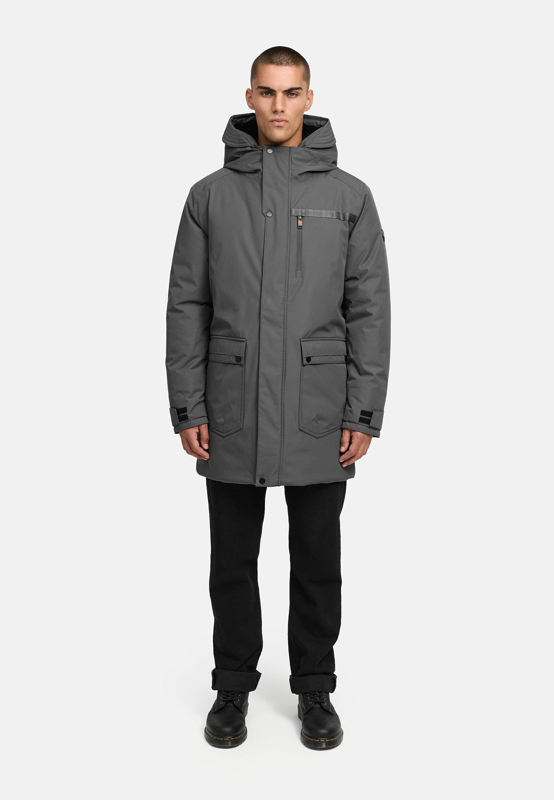Winterparka mit Teddyfleece gefütterter Kapuze "Netaan XX" Anthracite
