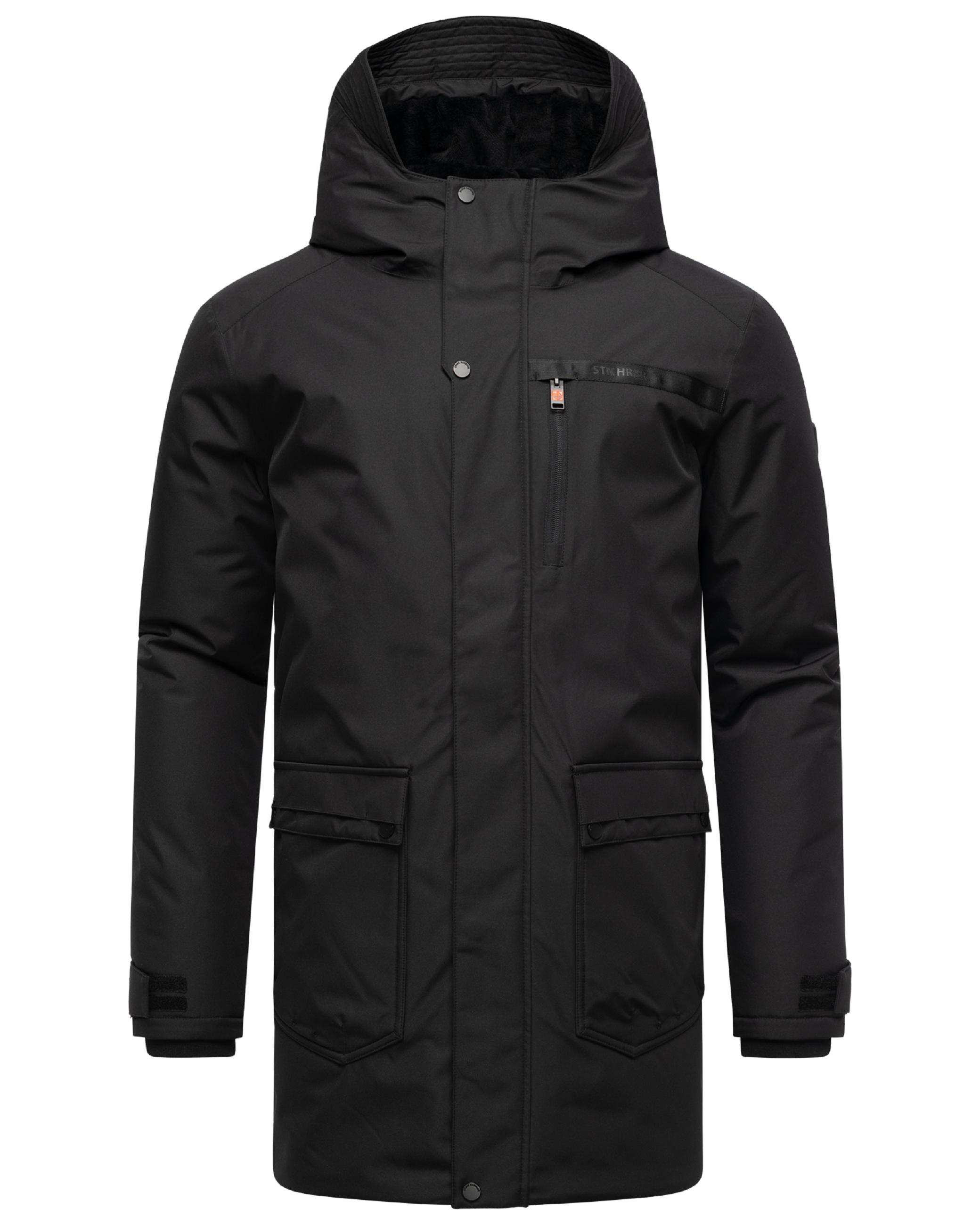 Winterparka mit Teddyfleece gefütterter Kapuze "Netaan XX" Black