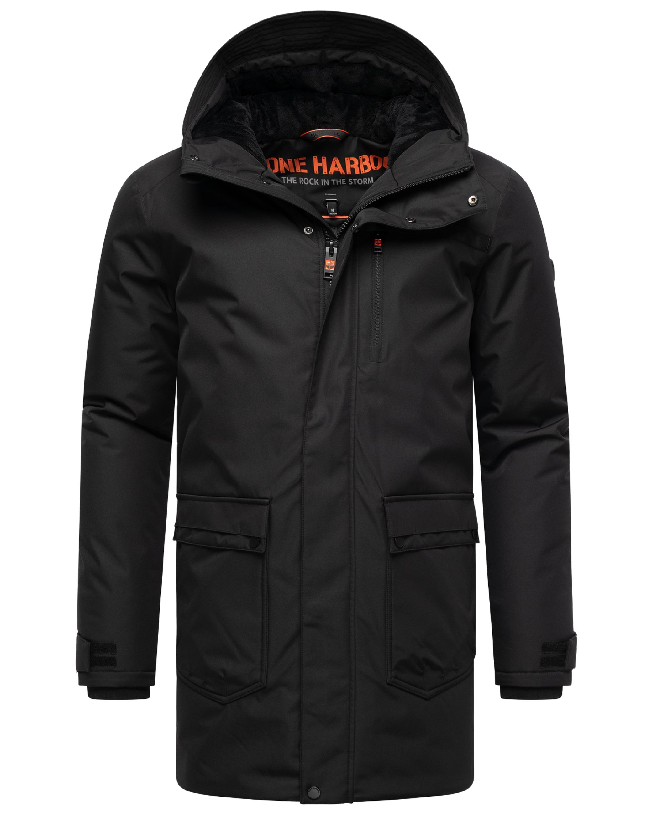 Winterparka mit Teddyfleece gefütterter Kapuze "Netaan XX" Black