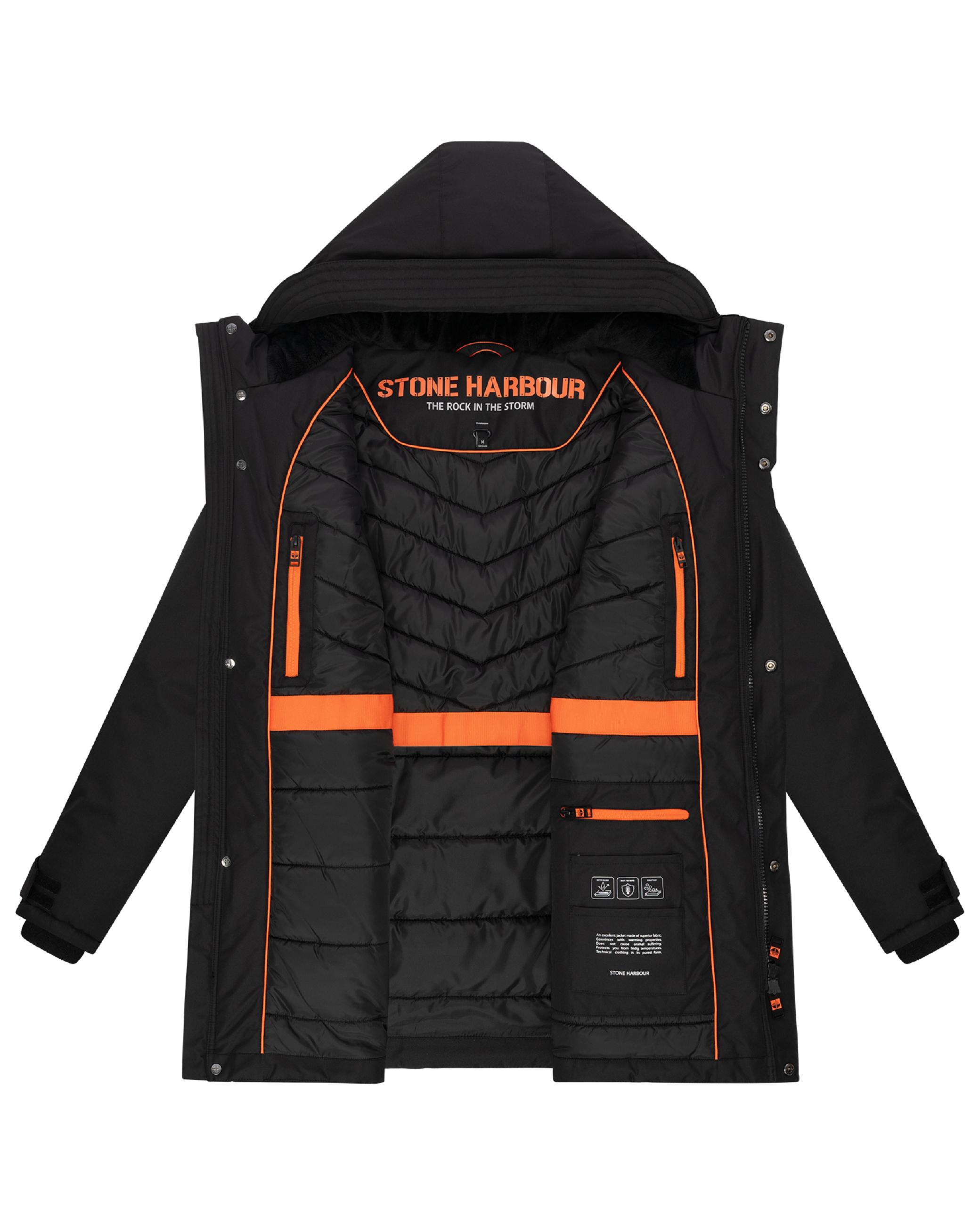 Winterparka mit Teddyfleece gefütterter Kapuze "Netaan XX" Black