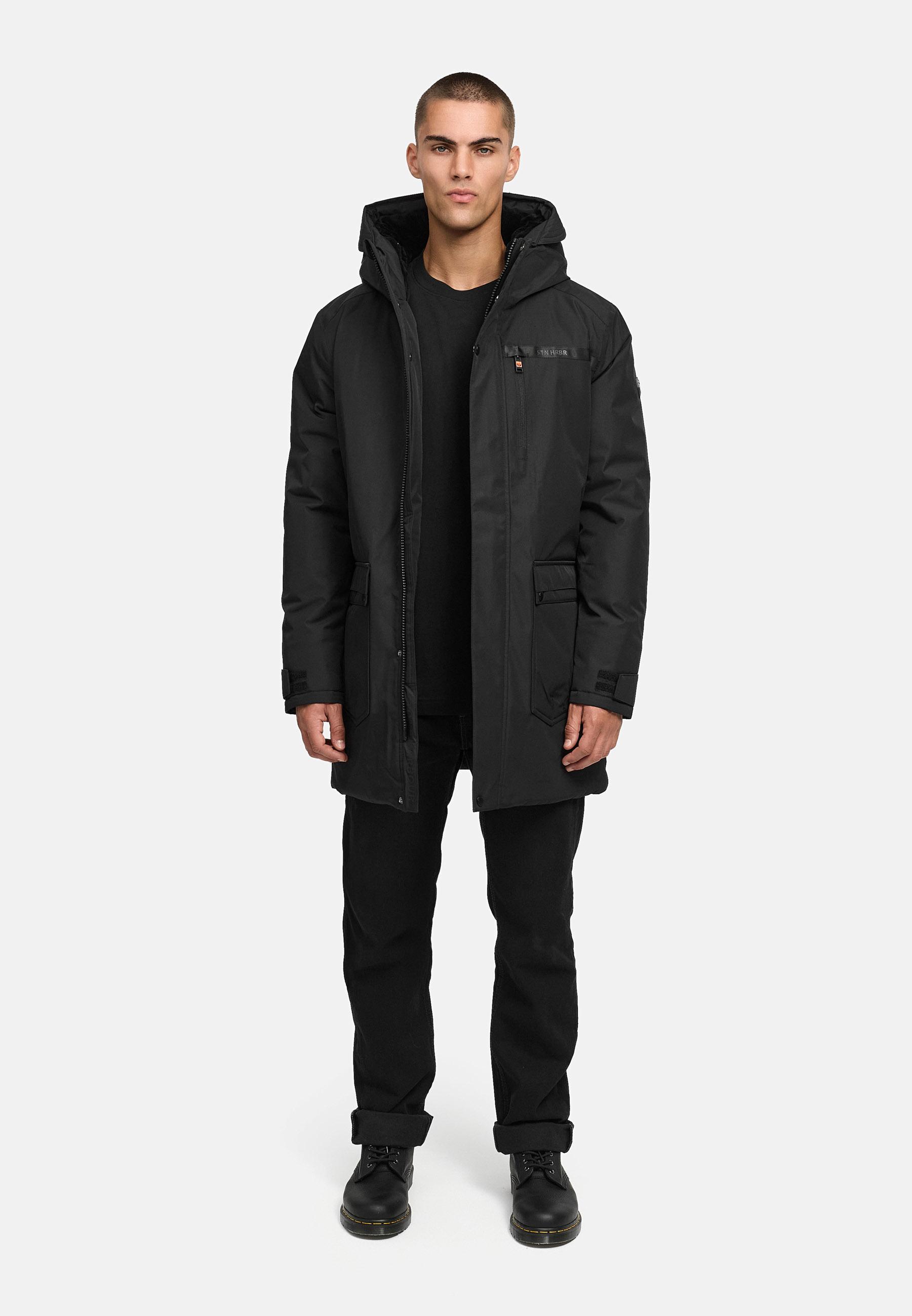 Winterparka mit Teddyfleece gefütterter Kapuze "Netaan XX" Black