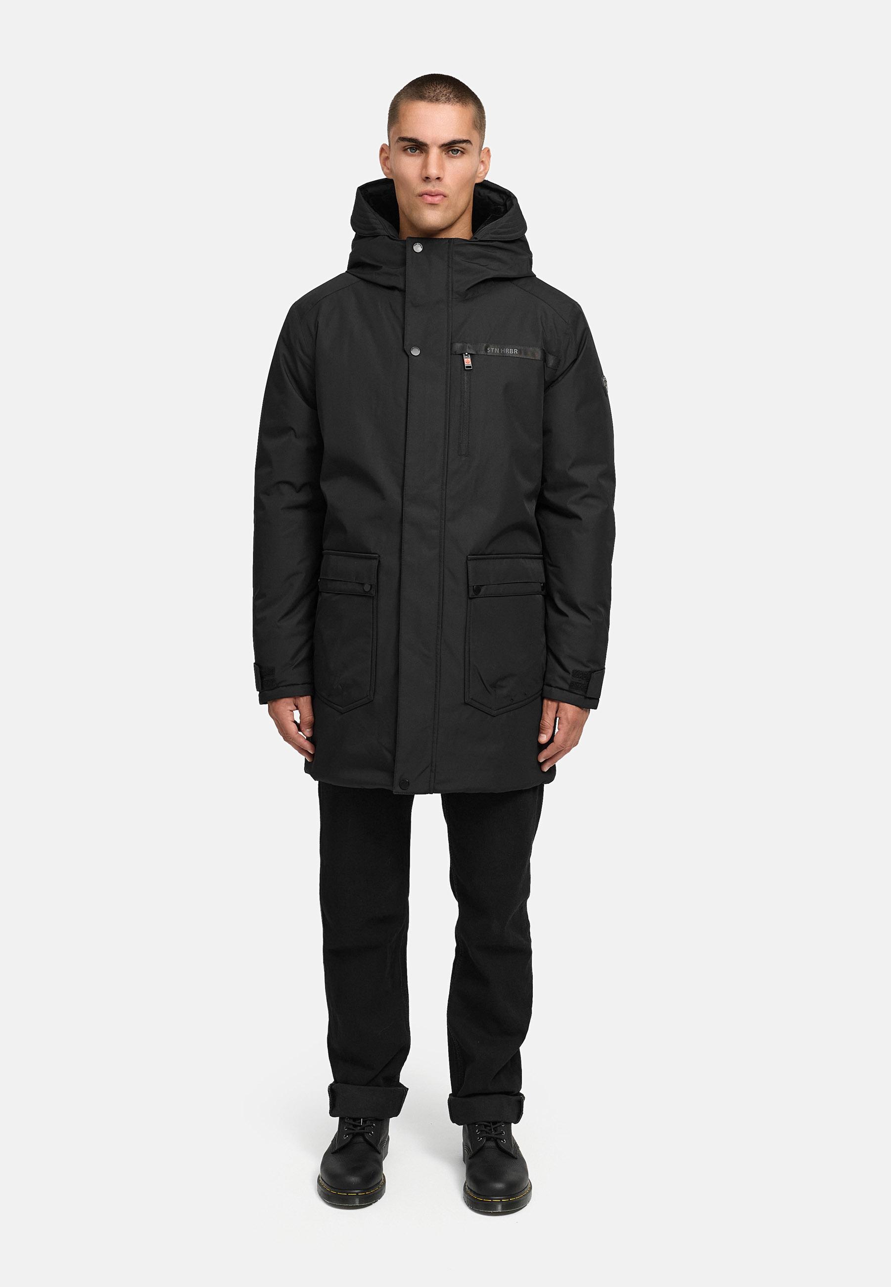 Winterparka mit Teddyfleece gefütterter Kapuze "Netaan XX" Black