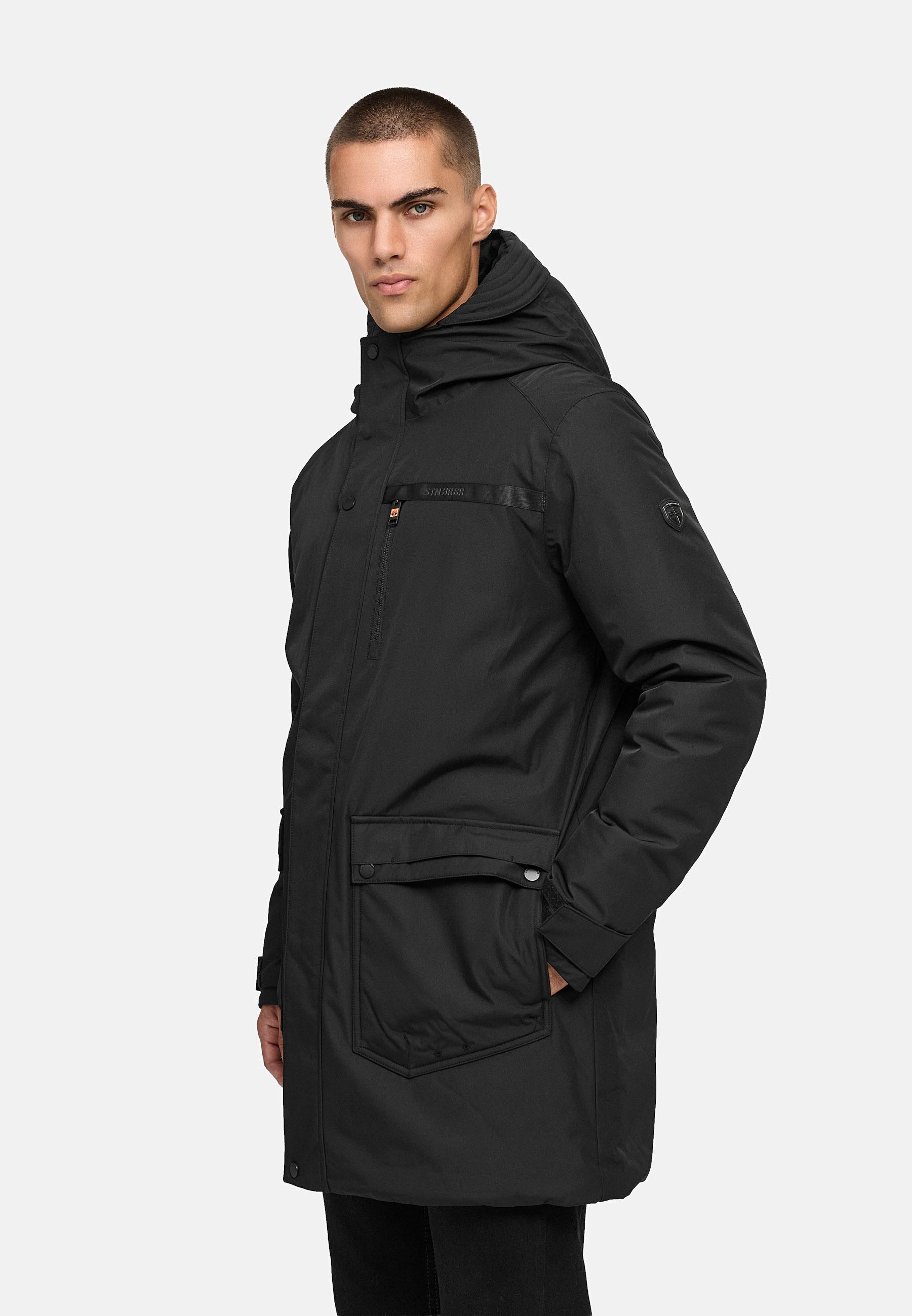 Winterparka mit Teddyfleece gefütterter Kapuze "Netaan XX" Black