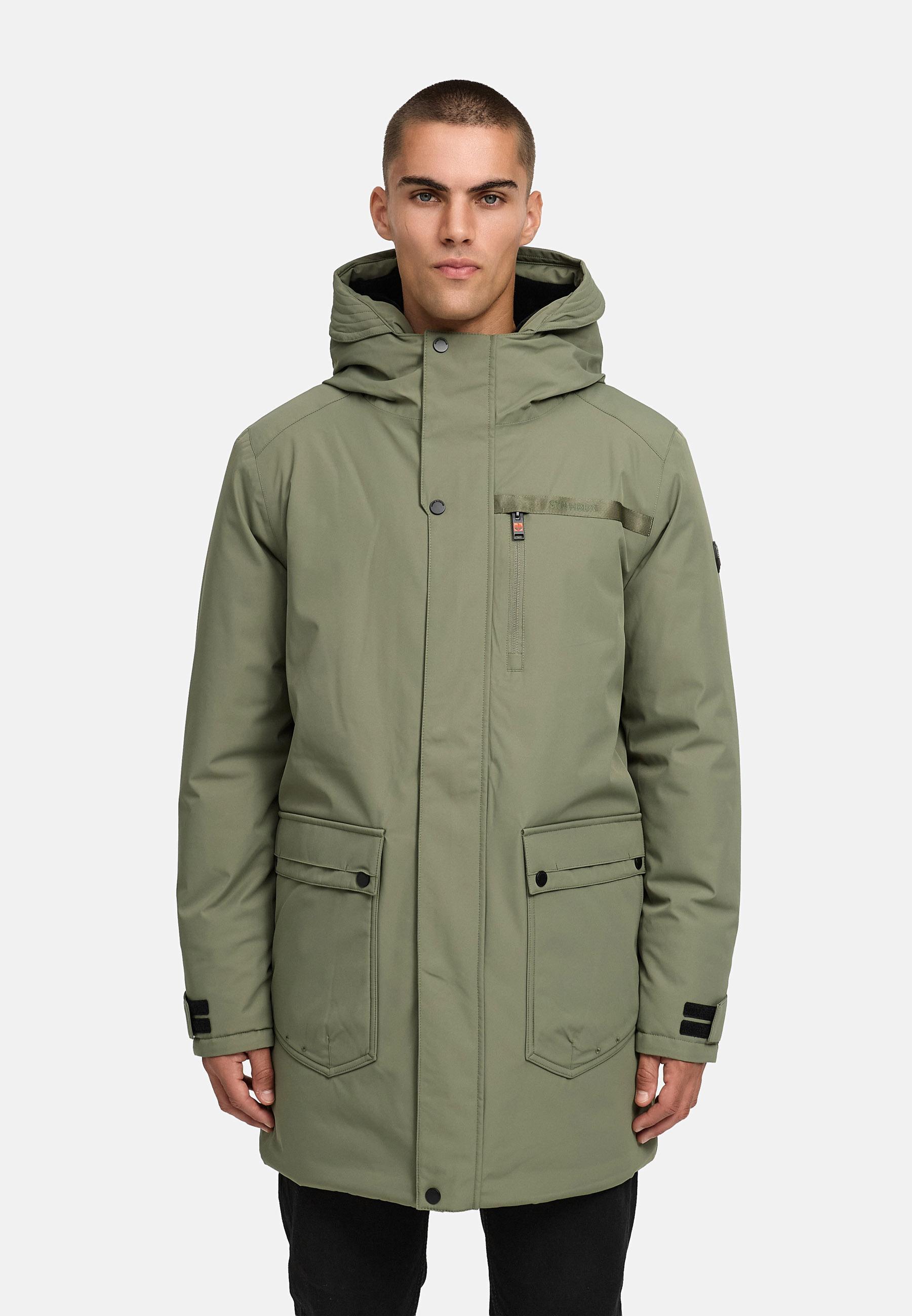 Winterparka mit Teddyfleece gefütterter Kapuze "Netaan XX" Dusty Olive