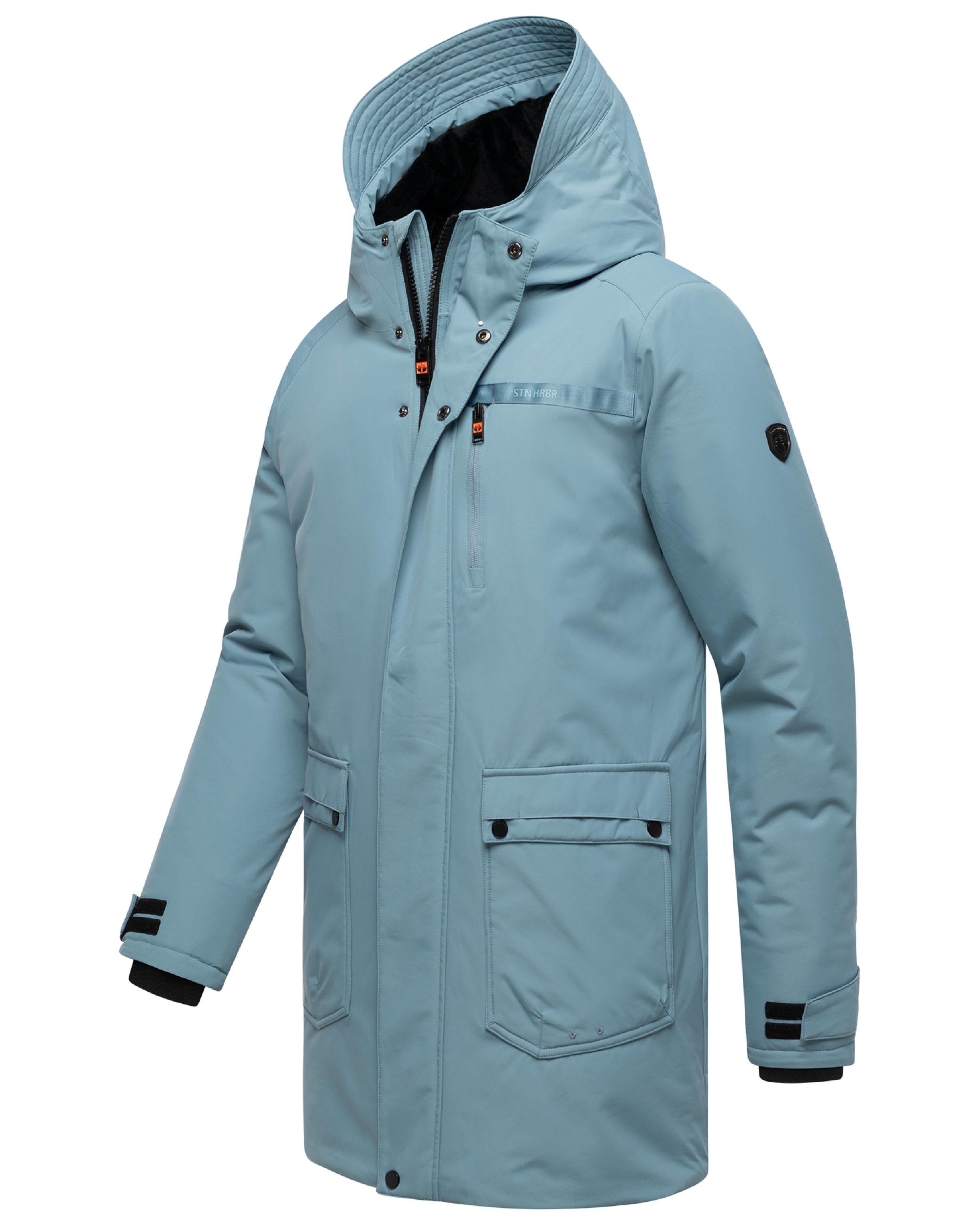 Winterparka mit Teddyfleece gefütterter Kapuze "Netaan XX" Frosty Blue