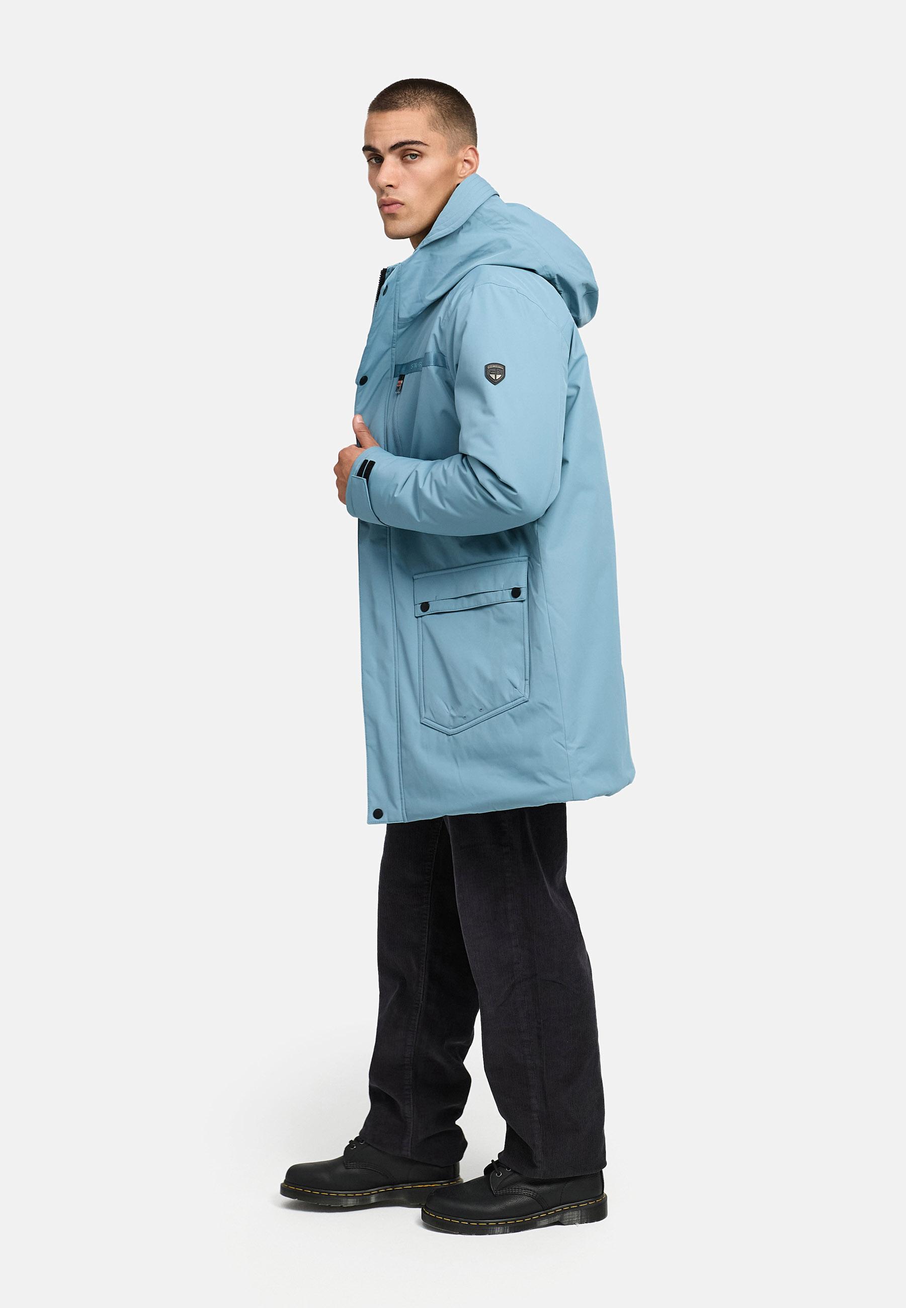 Winterparka mit Teddyfleece gefütterter Kapuze "Netaan XX" Frosty Blue