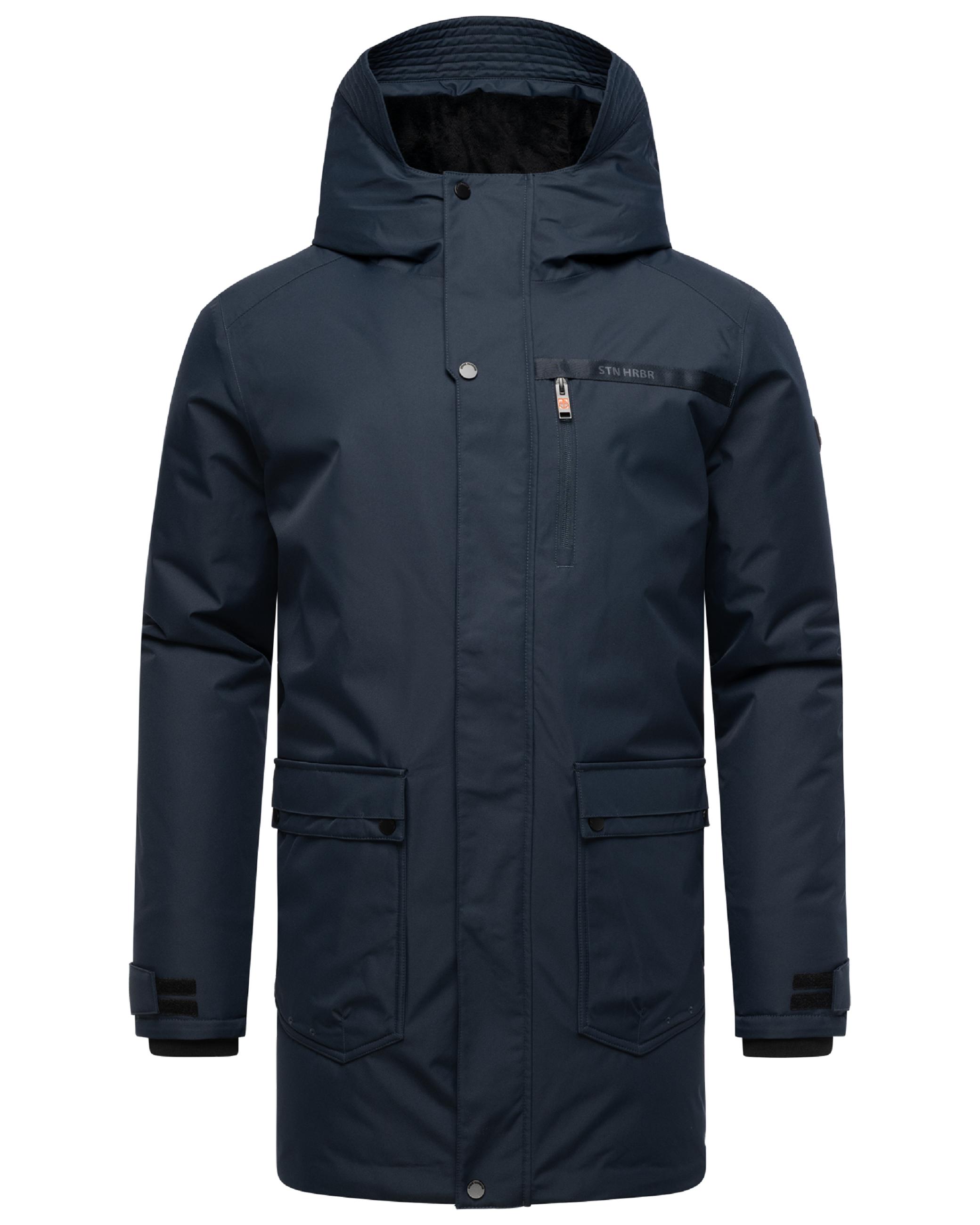 Winterparka mit Teddyfleece gefütterter Kapuze "Netaan XX" Navy