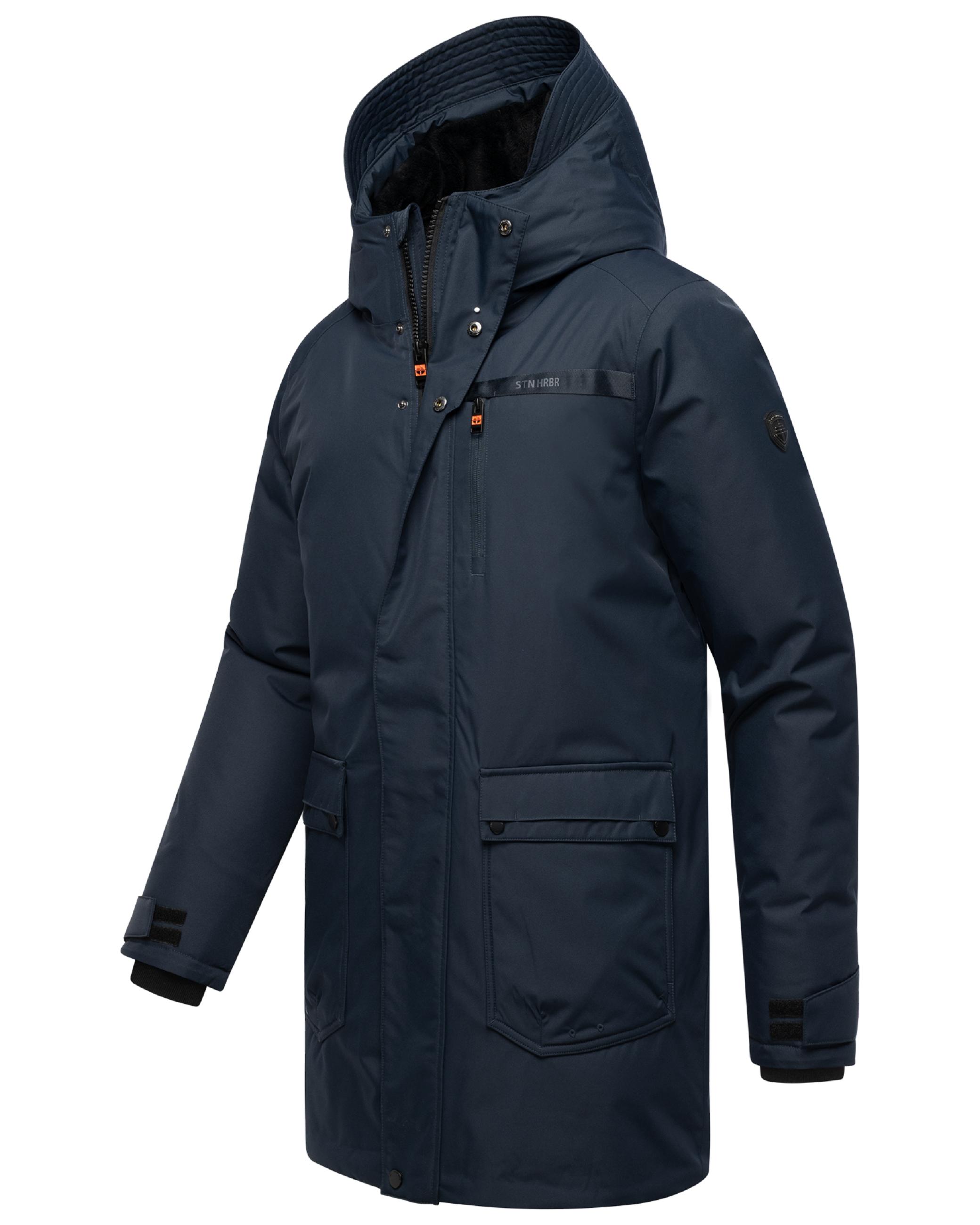 Winterparka mit Teddyfleece gefütterter Kapuze "Netaan XX" Navy