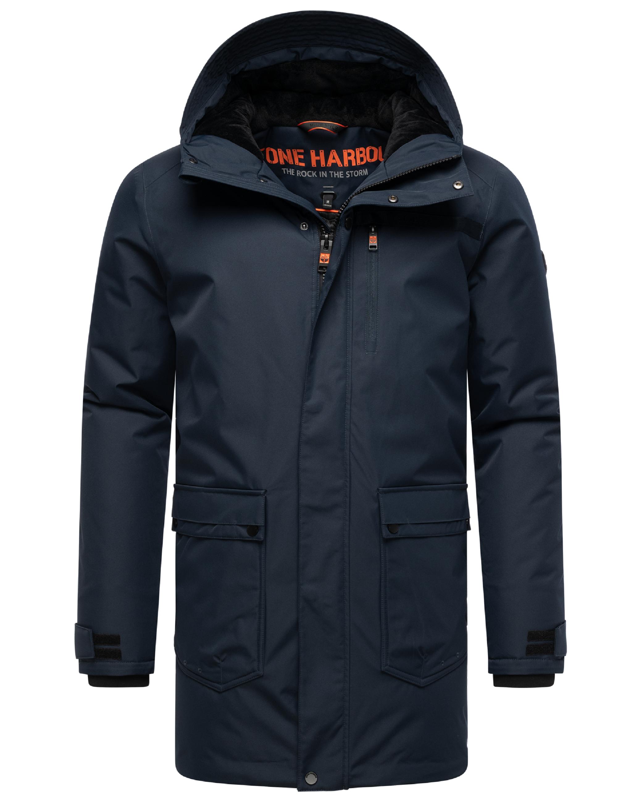 Winterparka mit Teddyfleece gefütterter Kapuze "Netaan XX" Navy