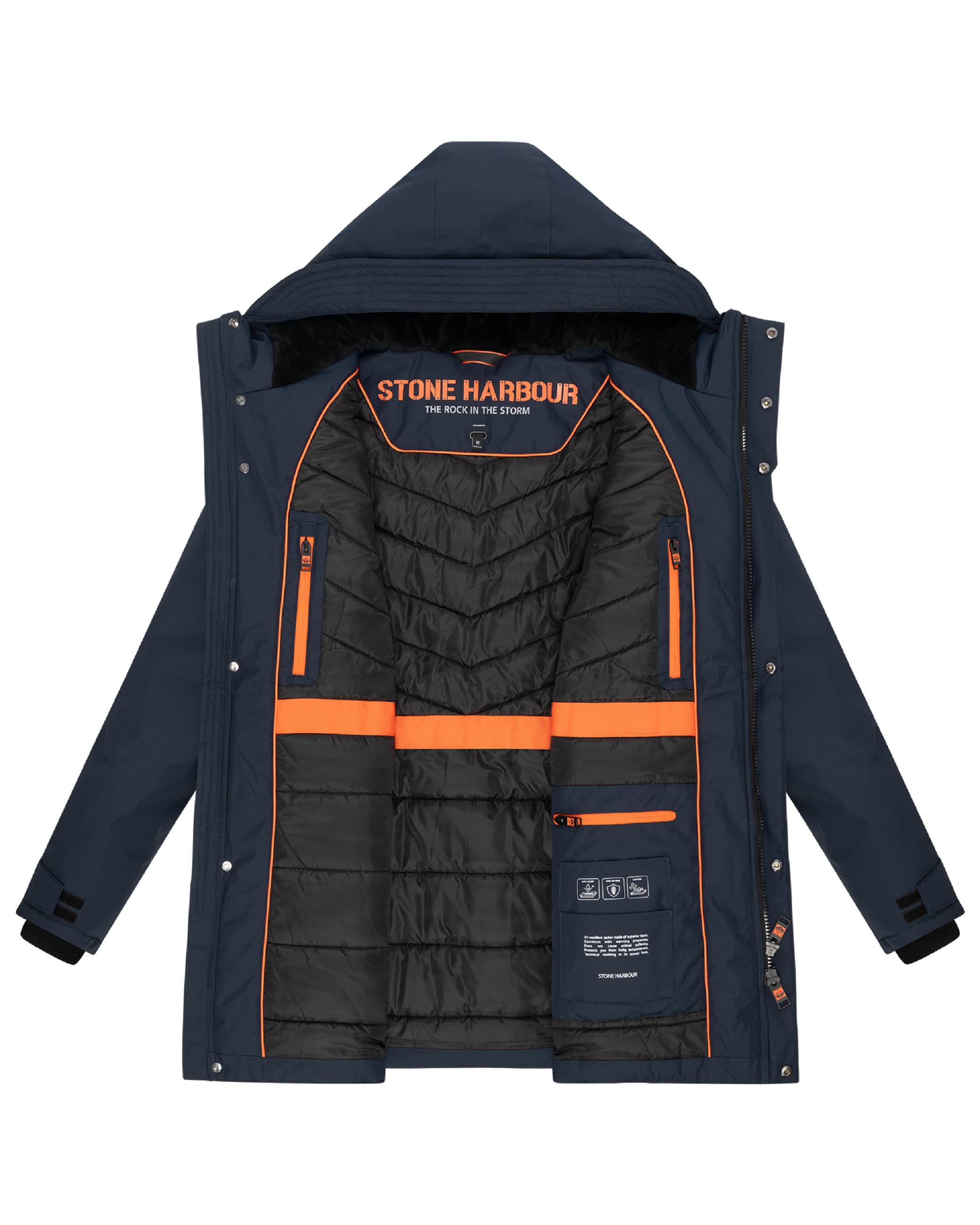 Winterparka mit Teddyfleece gefütterter Kapuze "Netaan XX" Navy