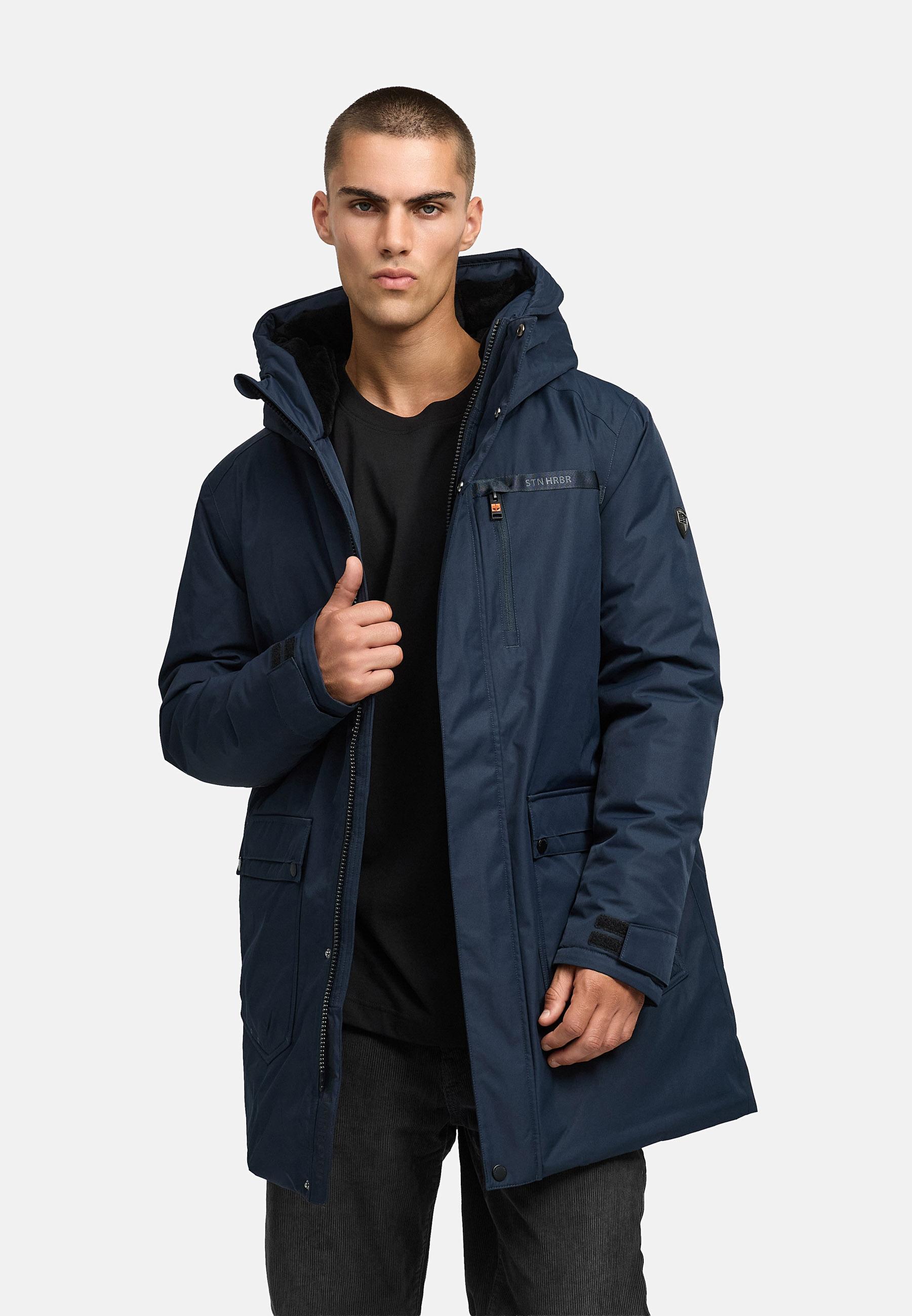 Winterparka mit Teddyfleece gefütterter Kapuze "Netaan XX" Navy