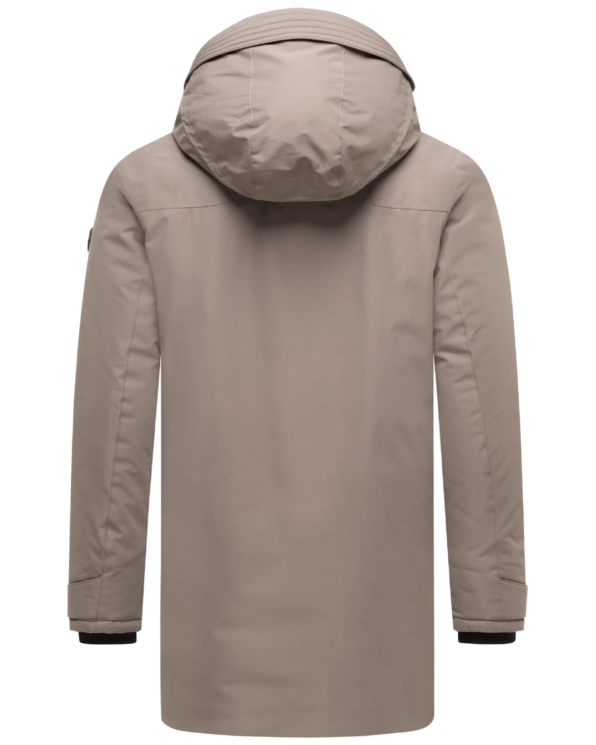 Winterparka mit Teddyfleece gefütterter Kapuze "Netaan XX" Stone Brown