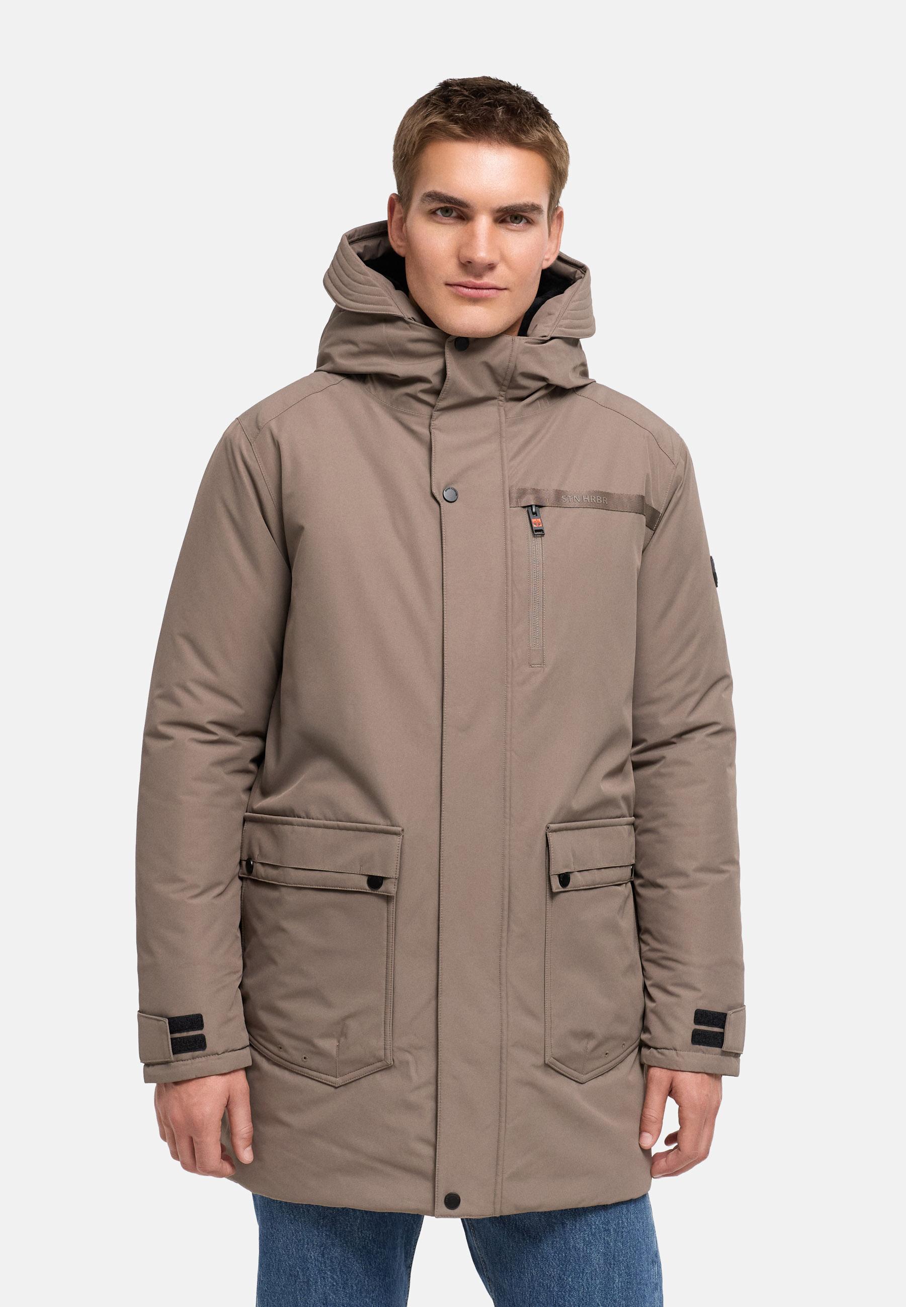 Winterparka mit Teddyfleece gefütterter Kapuze "Netaan XX" Stone Brown