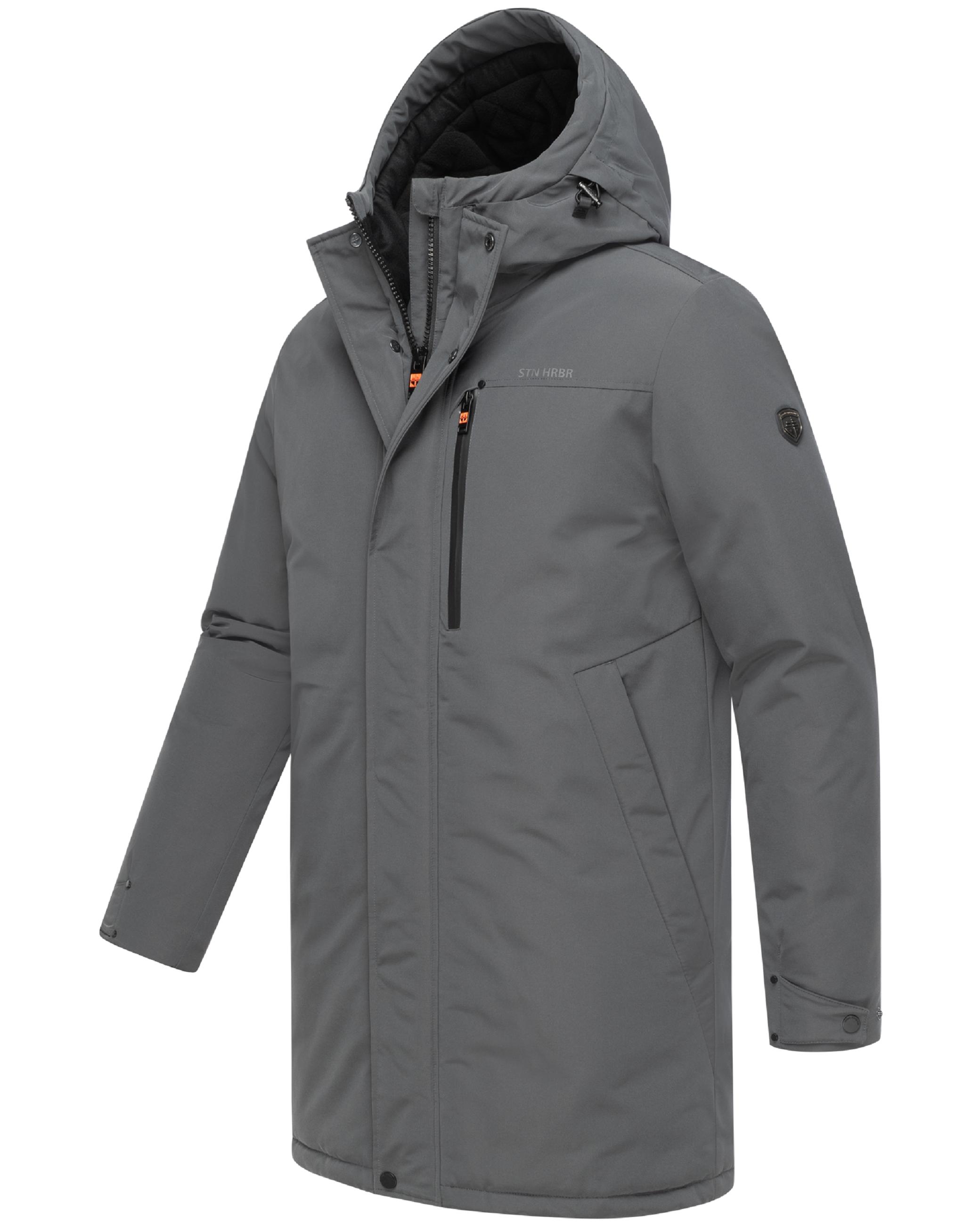 Winterparka mit Pattentaschen und Fleece gefütterter Kapuze "Phinoo XX" Anthracite