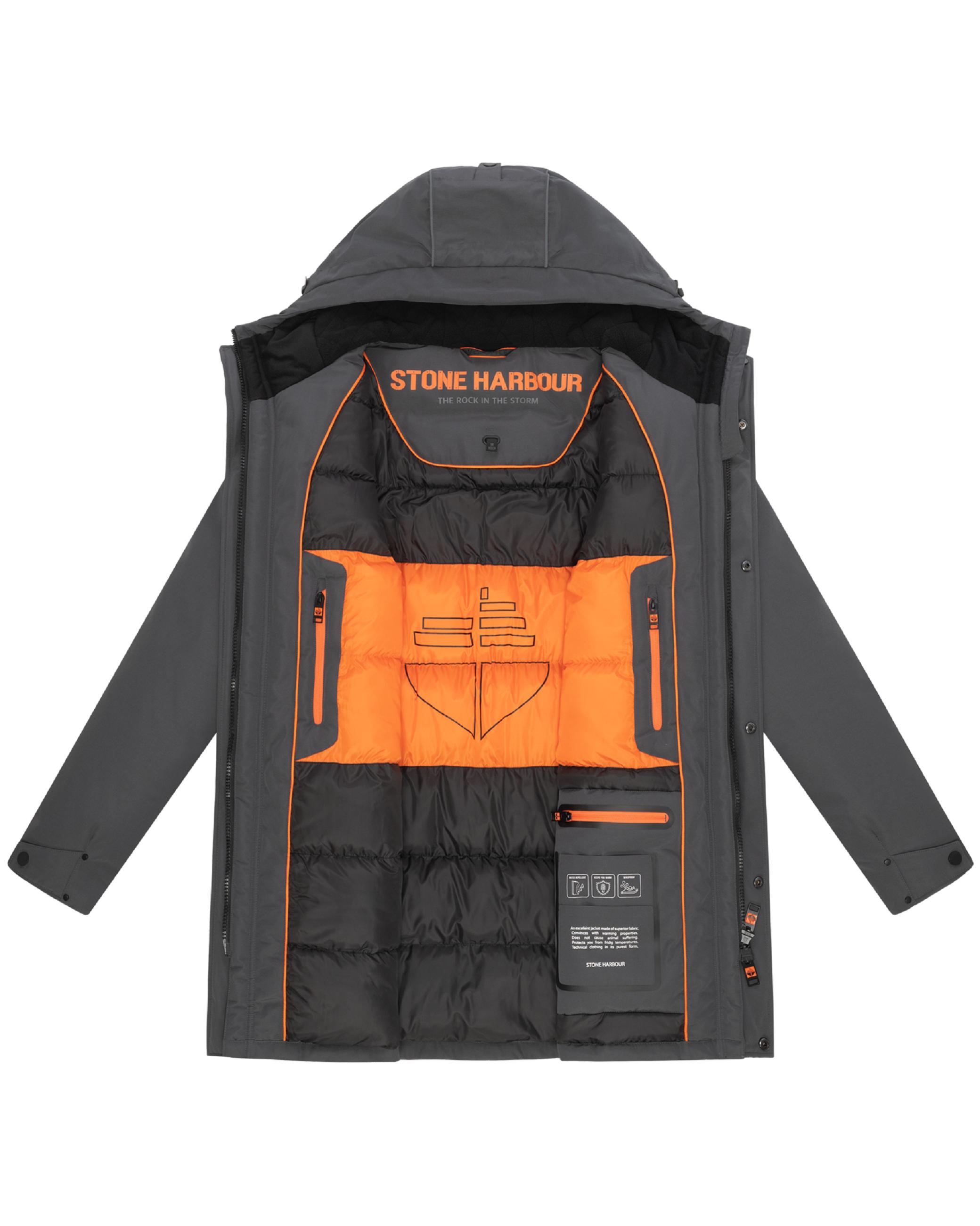 Winterparka mit Pattentaschen und Fleece gefütterter Kapuze "Phinoo XX" Anthracite