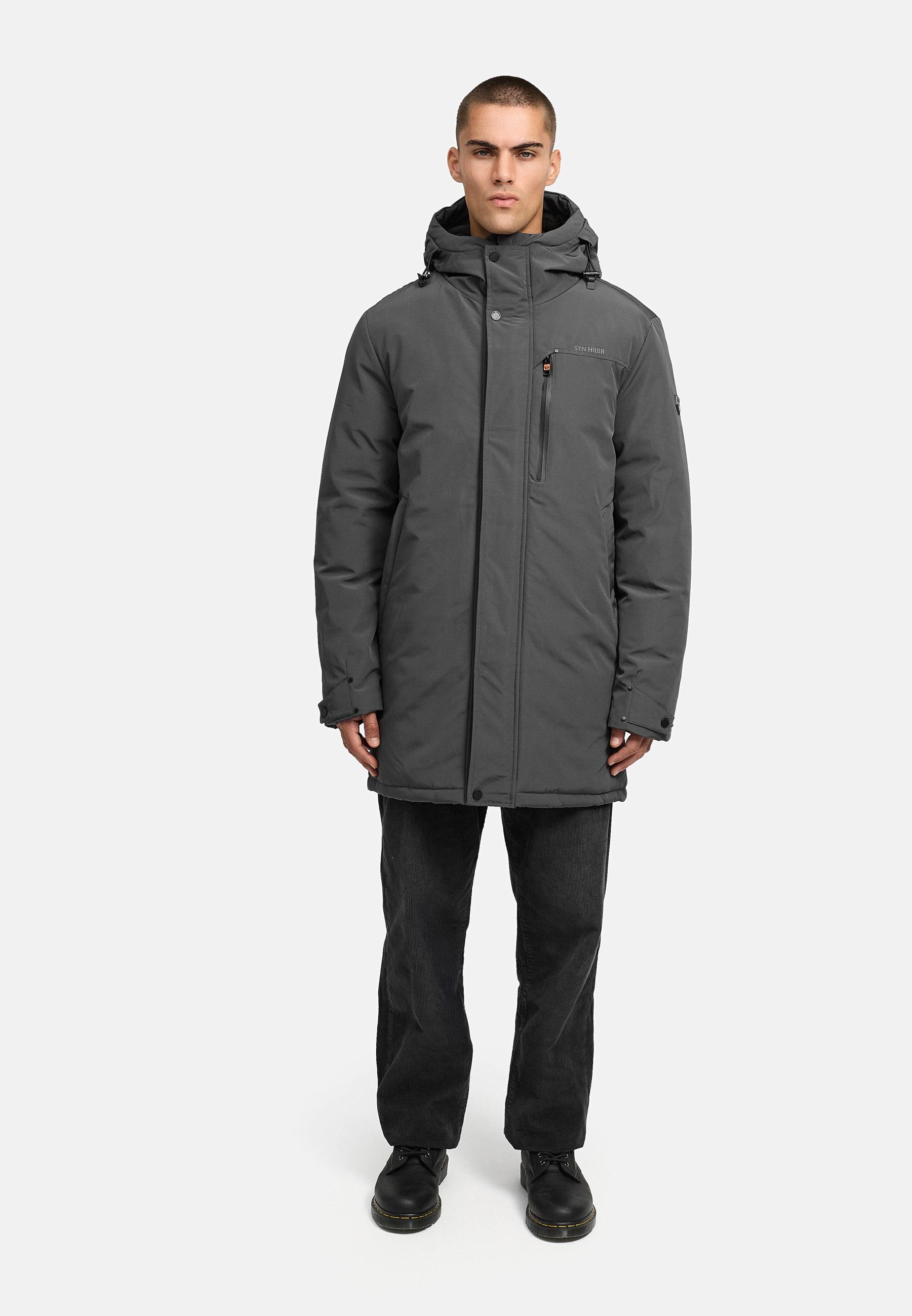 Winterparka mit Fleece gefütterter Kapuze "Phinoo XX" Anthracite