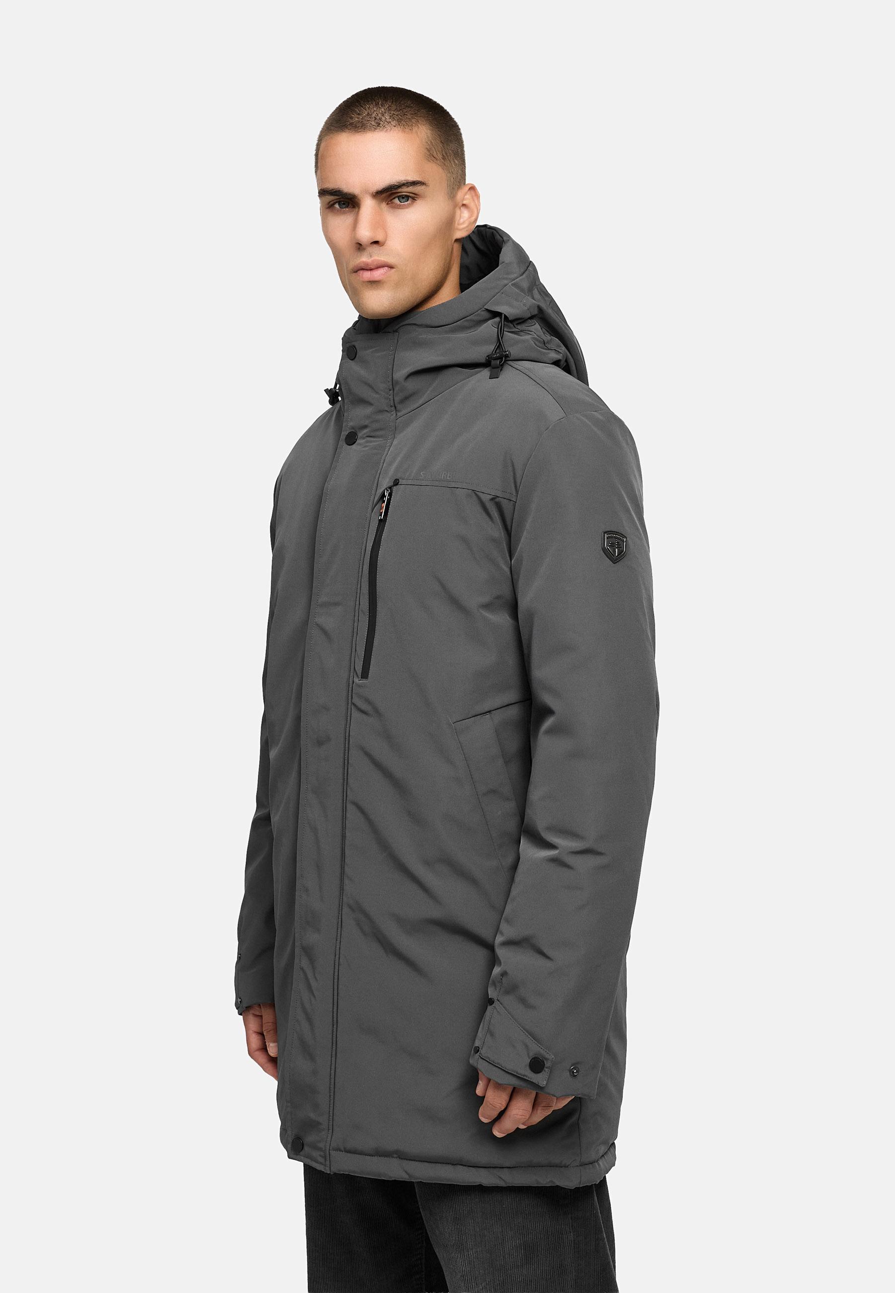 Winterparka mit Fleece gefütterter Kapuze "Phinoo XX" Anthracite