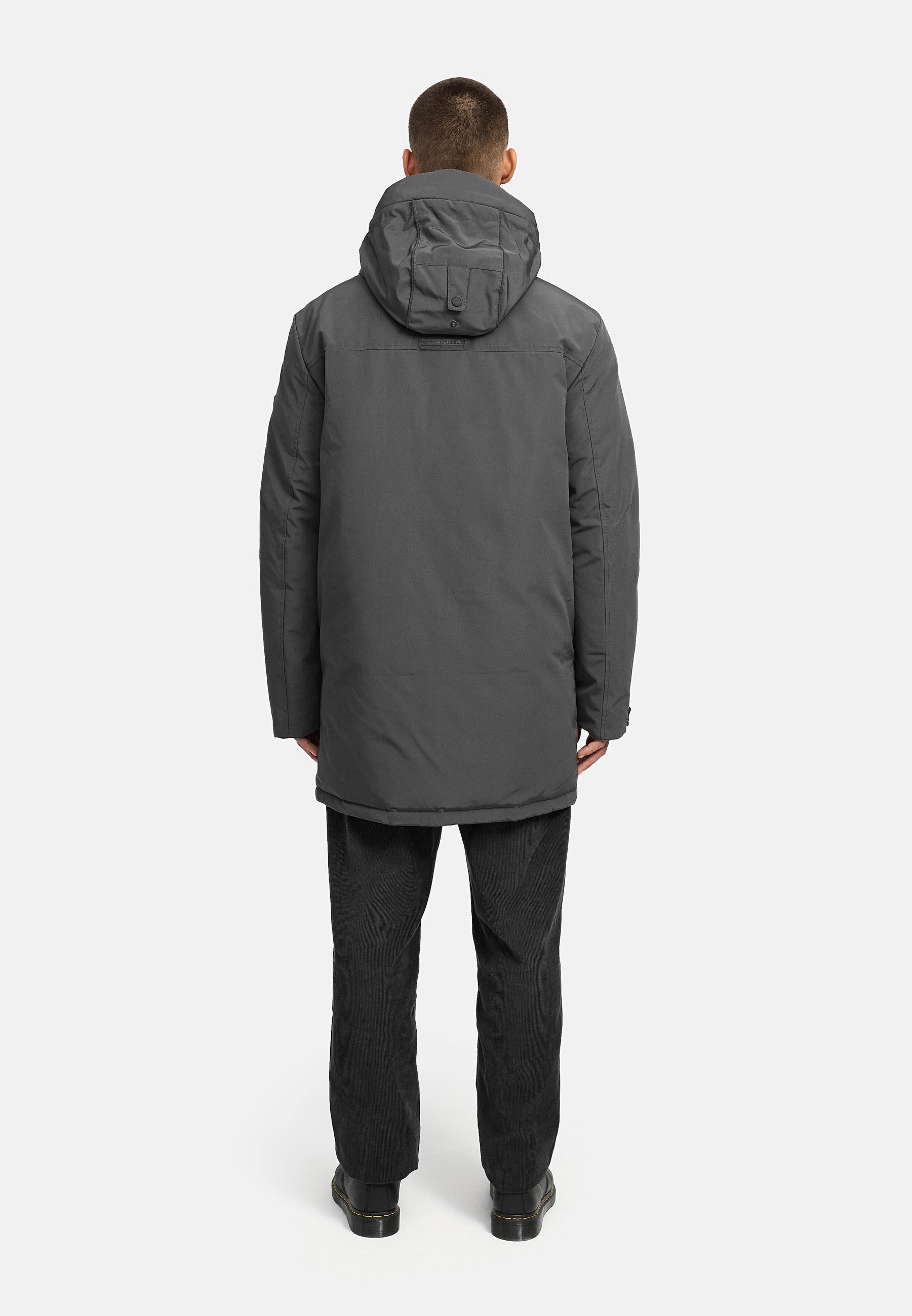 Winterparka mit Fleece gefütterter Kapuze "Phinoo XX" Anthracite