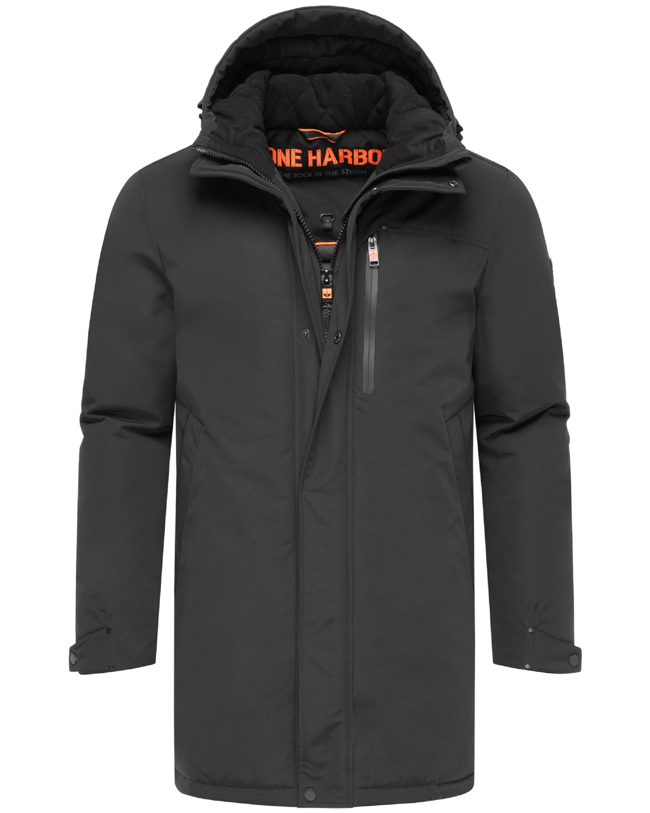 Winterparka mit Pattentaschen und Fleece gefütterter Kapuze "Phinoo XX" Black