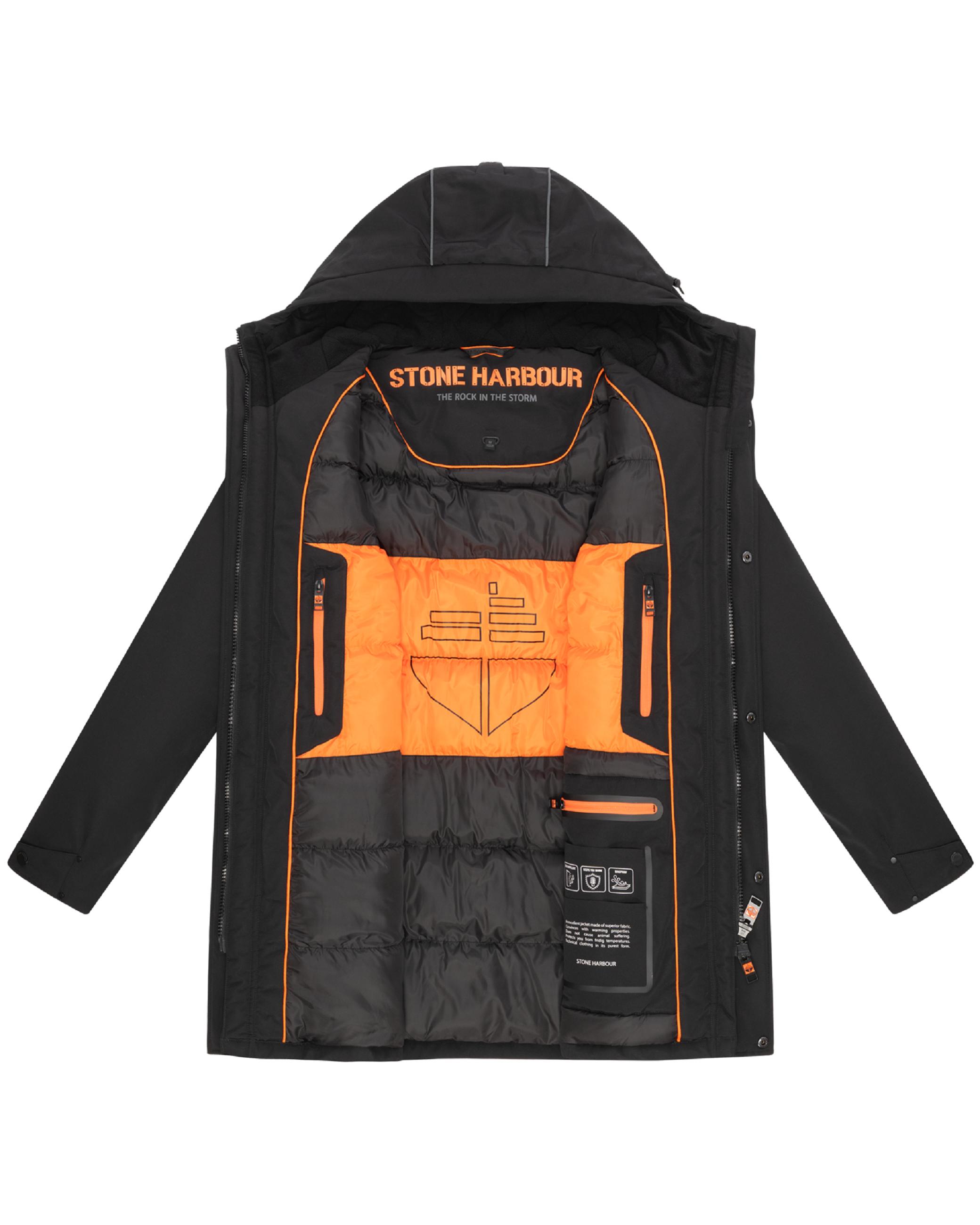 Winterparka mit Pattentaschen und Fleece gefütterter Kapuze "Phinoo XX" Black