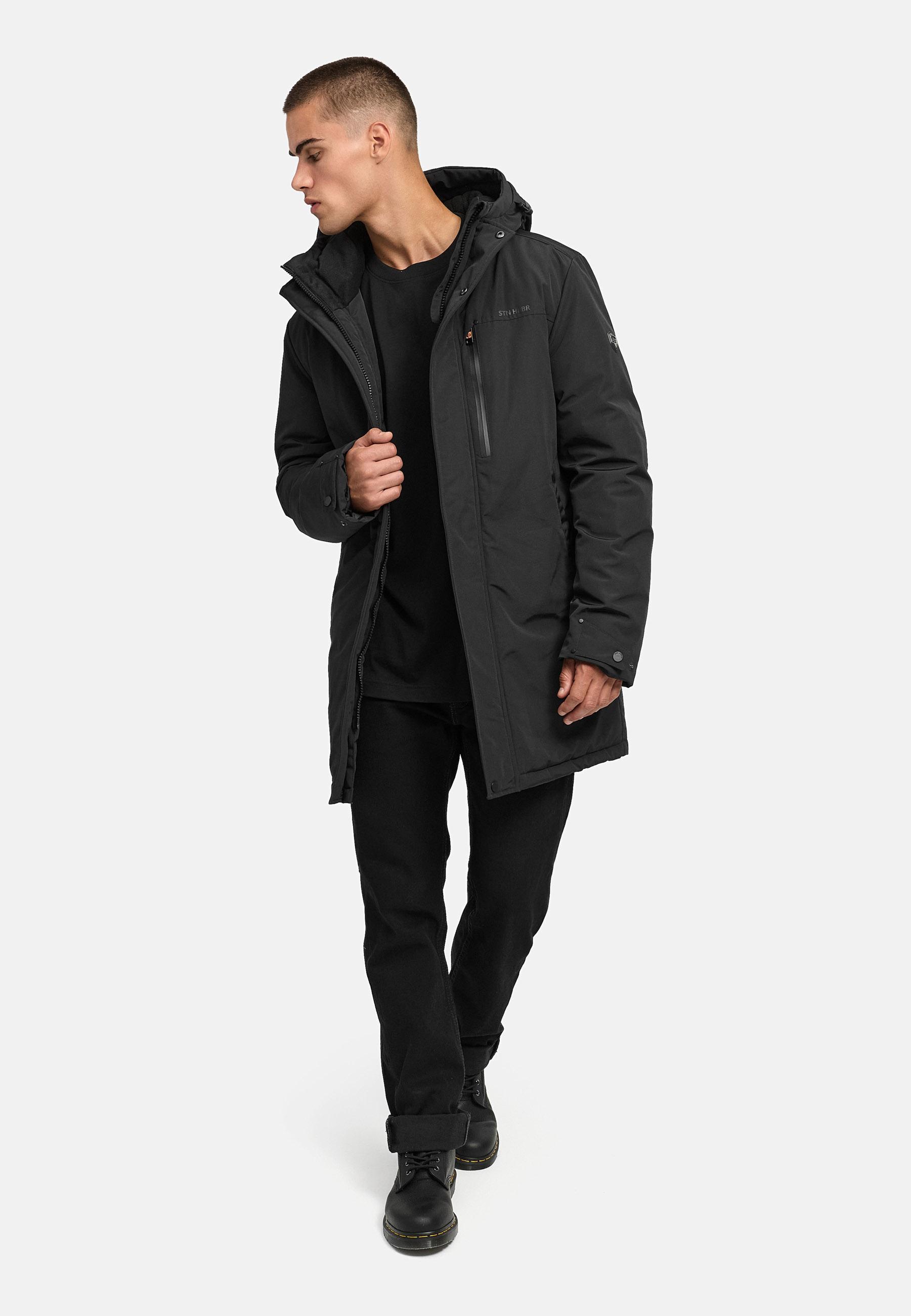 Winterparka mit Fleece gefütterter Kapuze "Phinoo XX" Black
