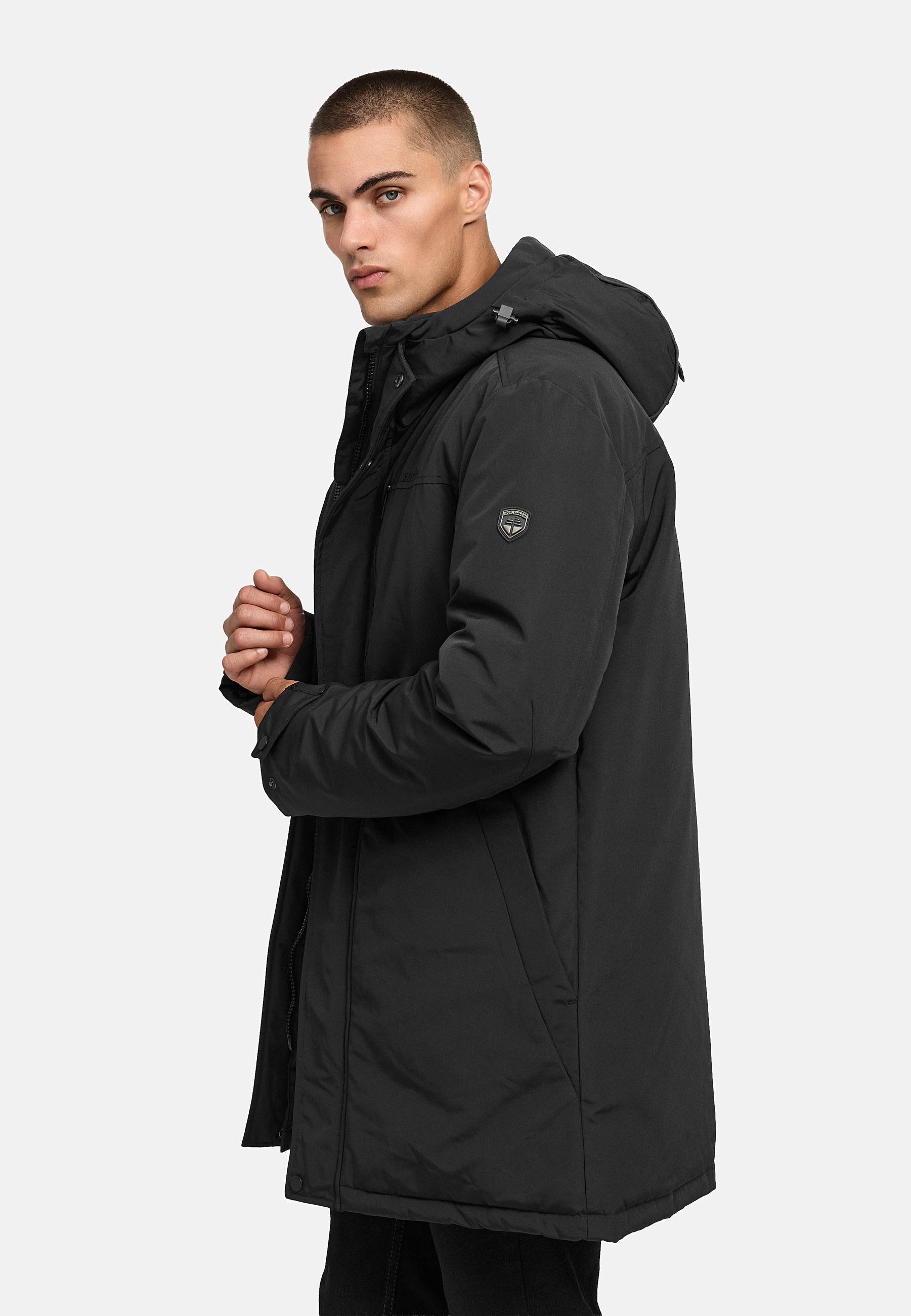 Winterparka mit Fleece gefütterter Kapuze "Phinoo XX" Black